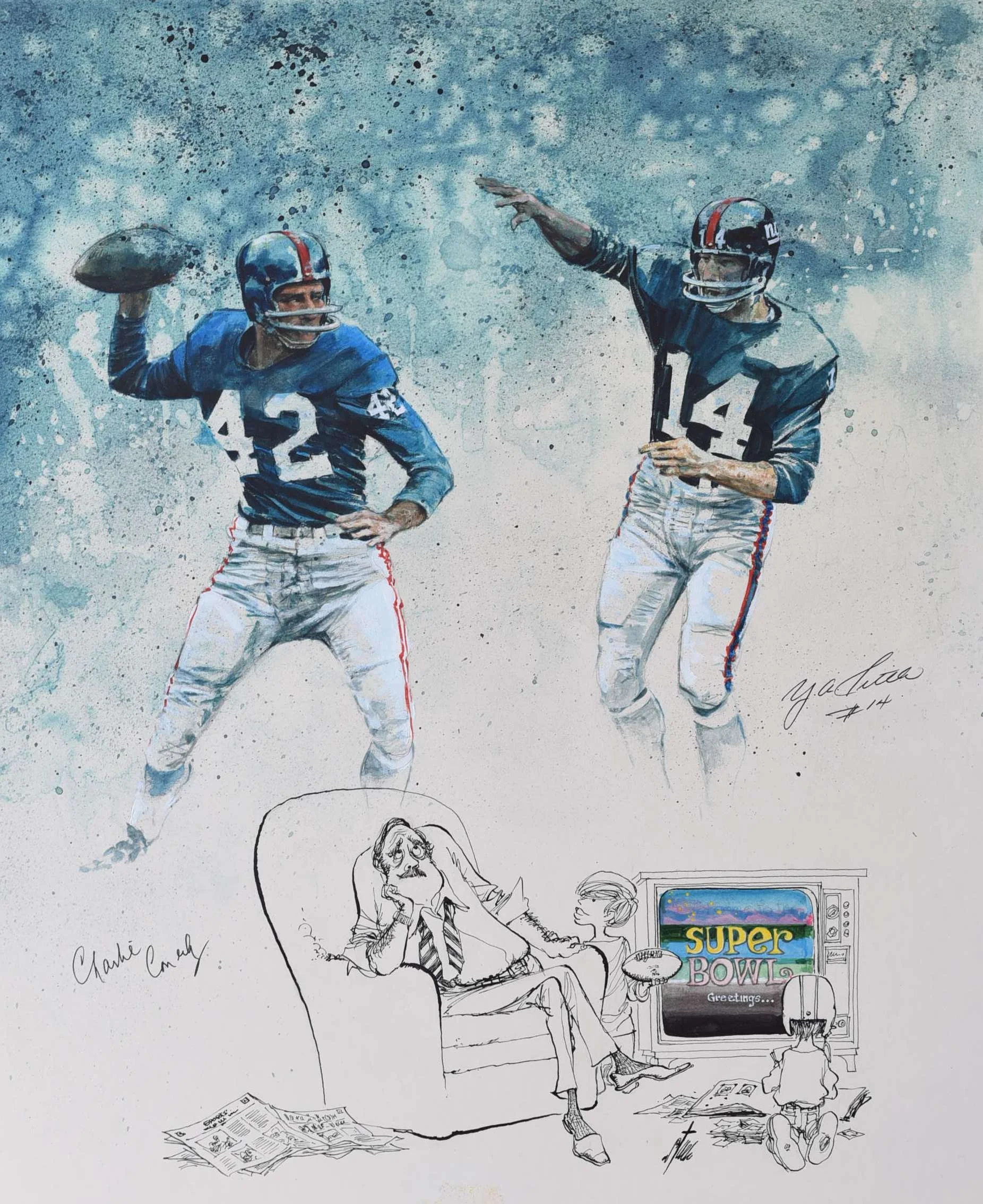 Charlie Conely and Y.A. Tittle