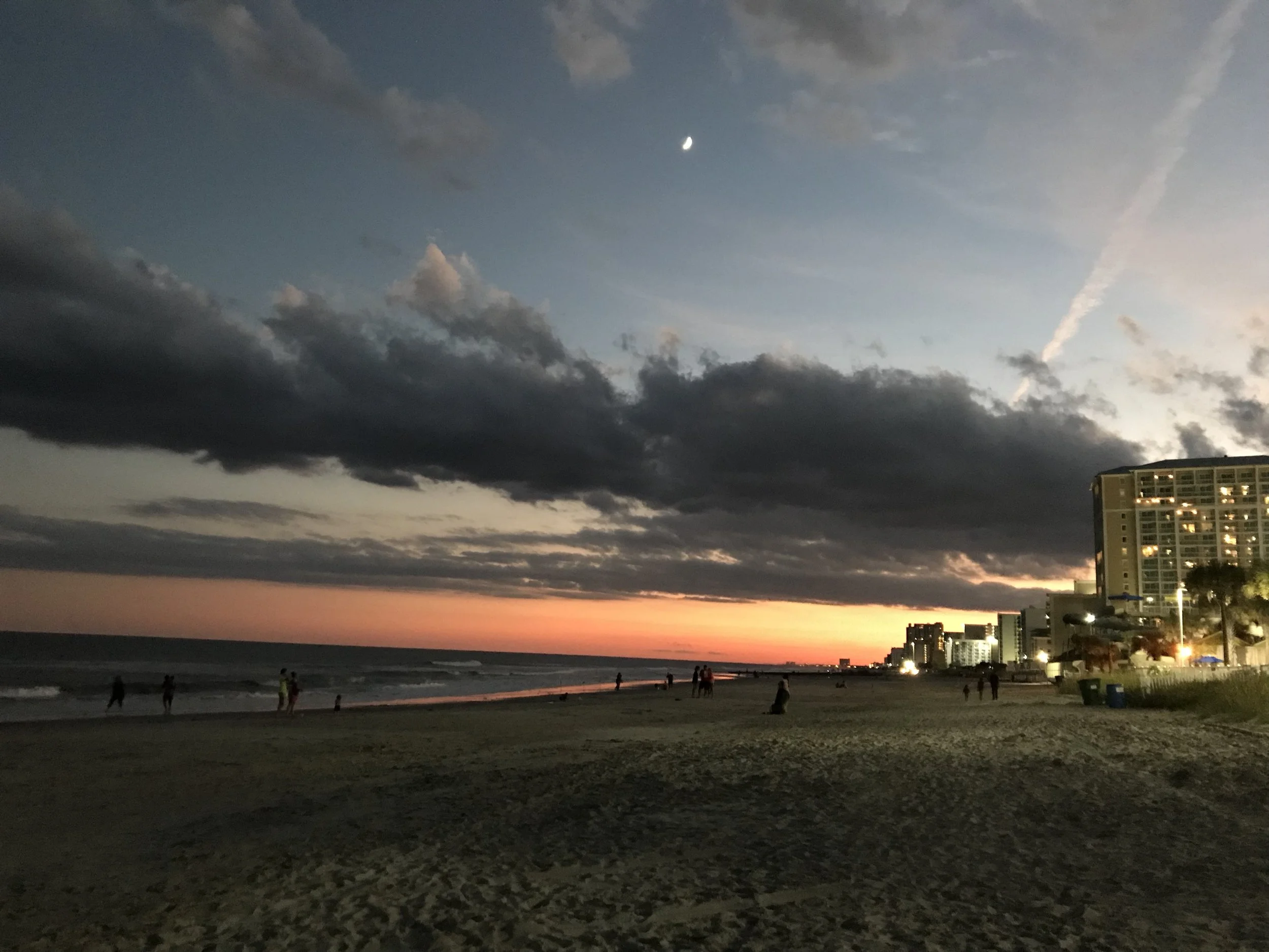 Myrtle Beach at sunset.