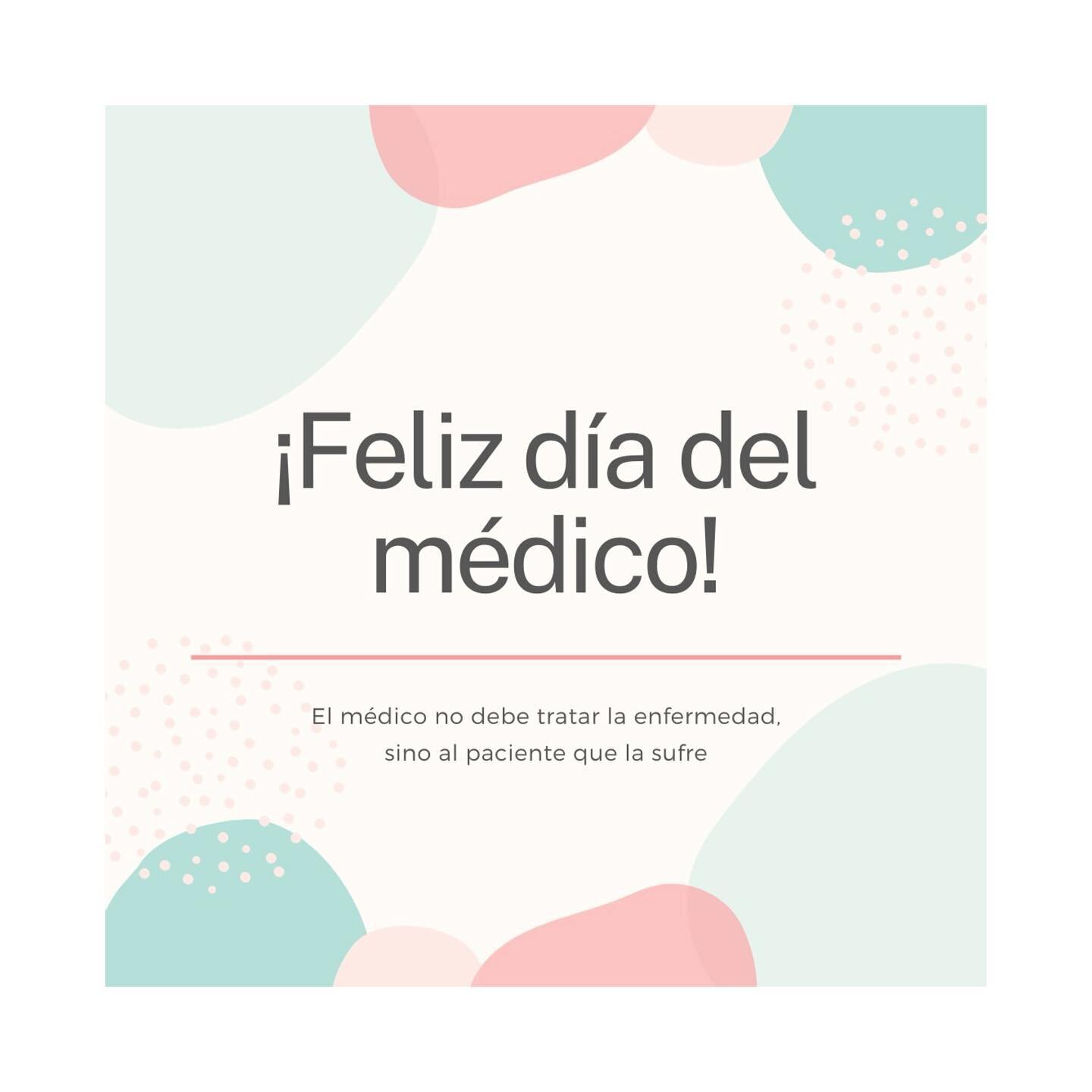 Feliz d&iacute;a del m&eacute;dico

#diadelmedico #medico #doctor #doctora #medica #medicina