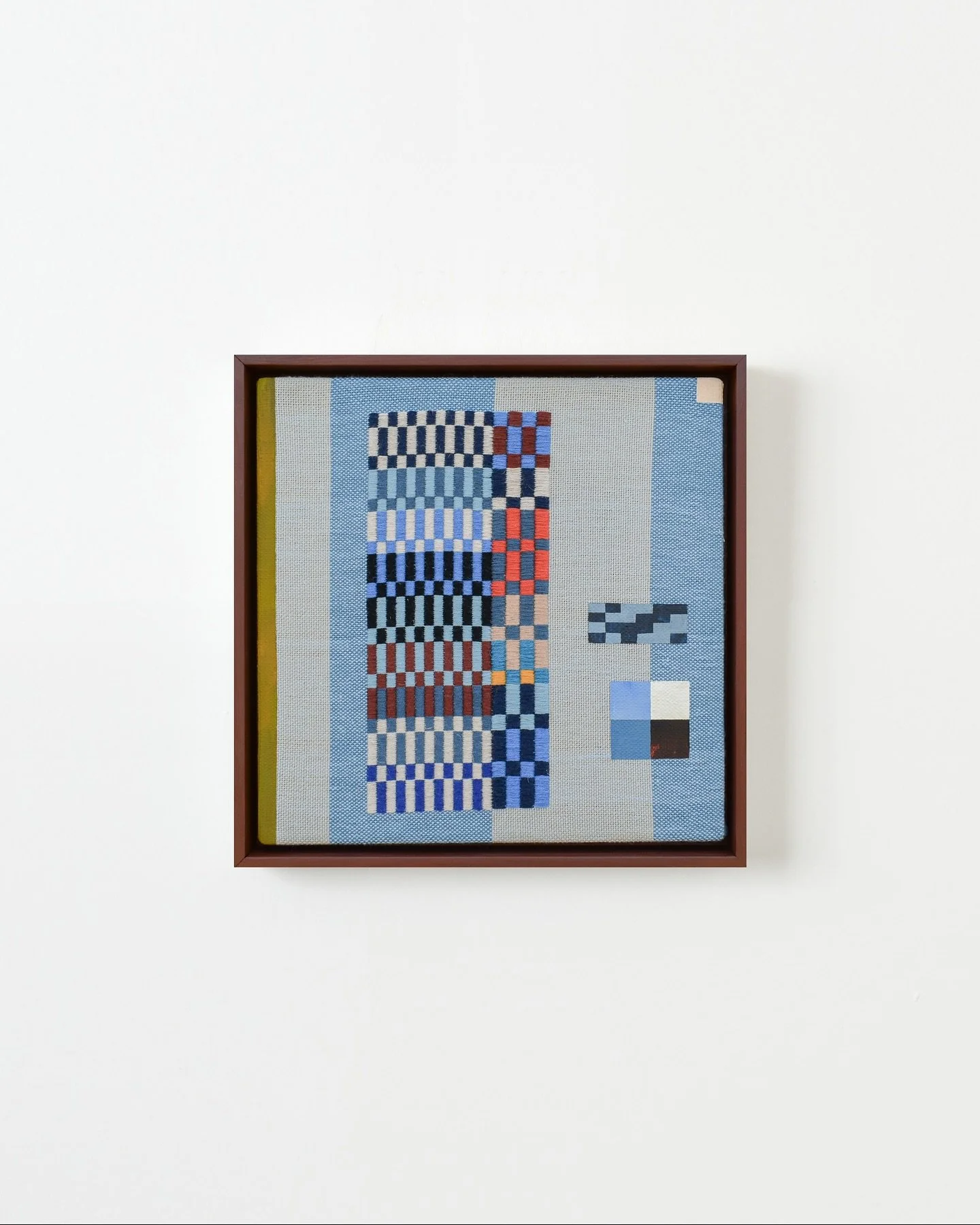 &ldquo;Serious Folk&rdquo;
13 x 13 x 2.5&rdquo; (framed)
Acrylic on Handwoven Cotton + Linen 

part of the latest exhibit at @uprisenyc:
&ldquo;AND, REPEAT&rdquo;
On view AUG 11- OCT 17 
in NYC and online 
💥 opening reception SEPT 11

www.upriseart.