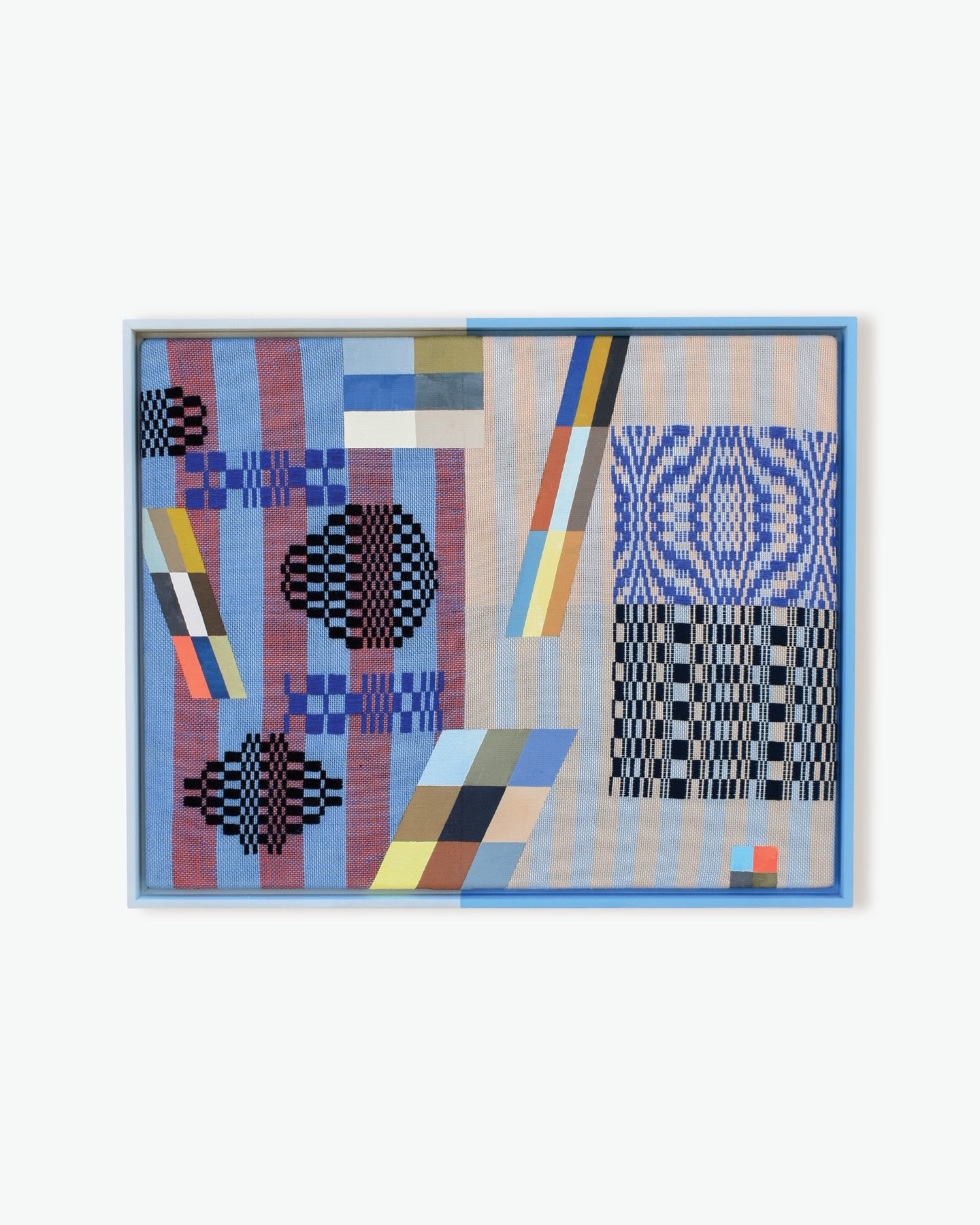 lots of reaching and stretching and climbing in this collection lead me to one of my favorite artwork titles:

&ldquo;Social Ladders&rdquo;
21w x 17h x 2.5d (in)
Acrylic on Handwoven Cotton + Cotolin
available at midnightartgallery.com
@midnight___ga