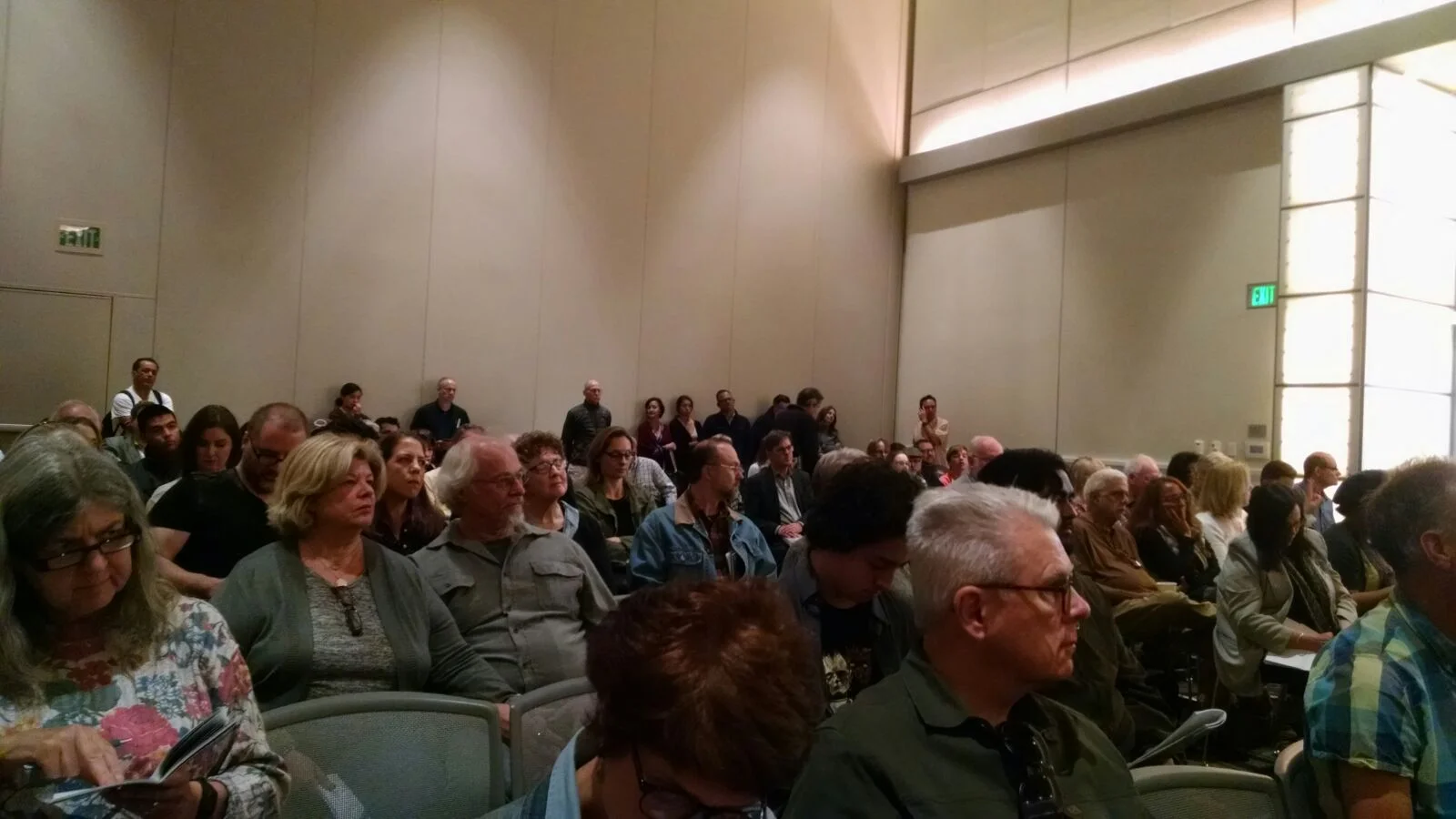  The audience was fully packed — standing room only as we gathered to discuss the legacy of  Frankenstein!  
