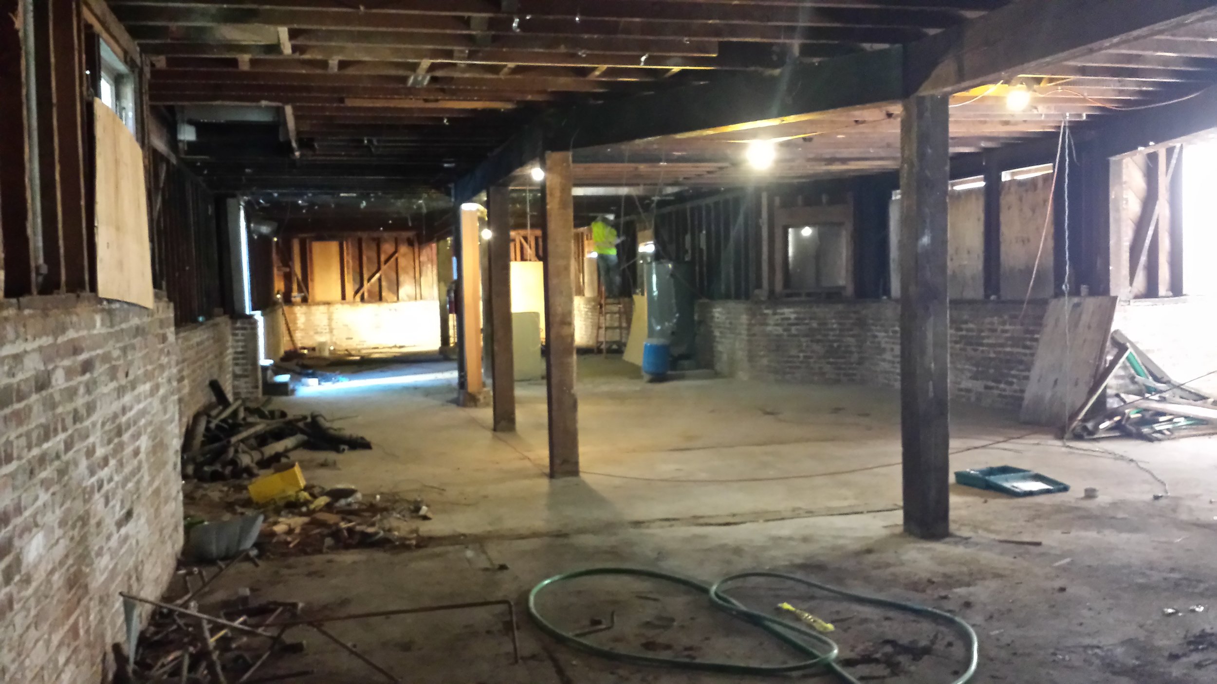 Rectory ground floor renovation in progress.