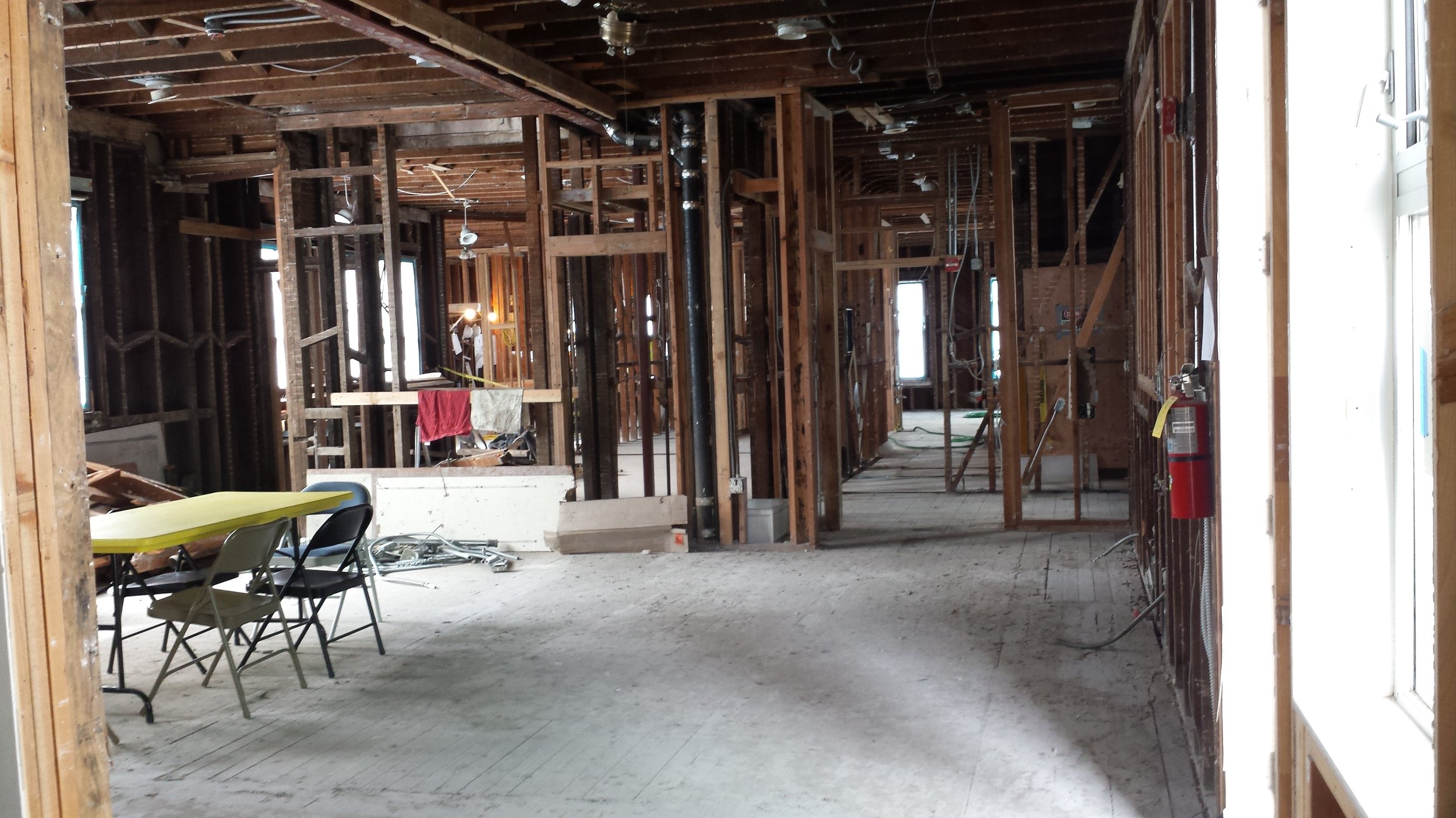 Rectory middle floor renovation in progress.