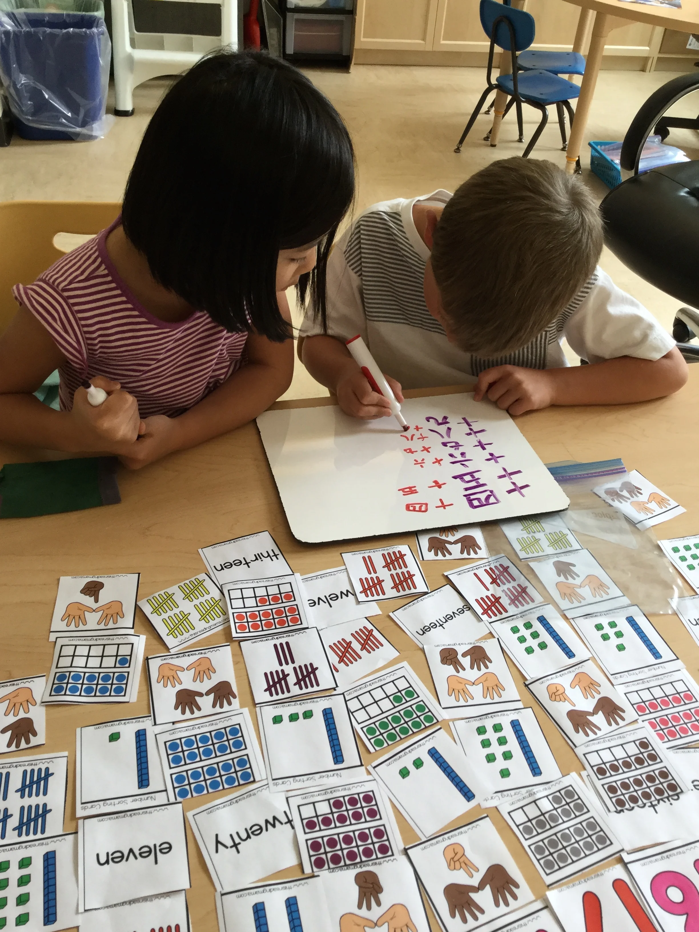 First graders hard at work.&nbsp;