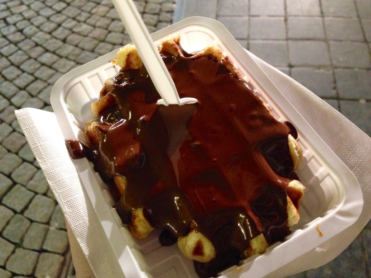 Brussels Waffle covered in Belgian Chocolate