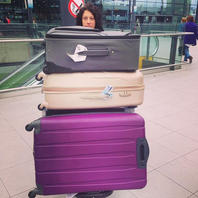Leaving Gatwick South with three suitcases and a flight case. I could use a lesson from James Turner in packing.