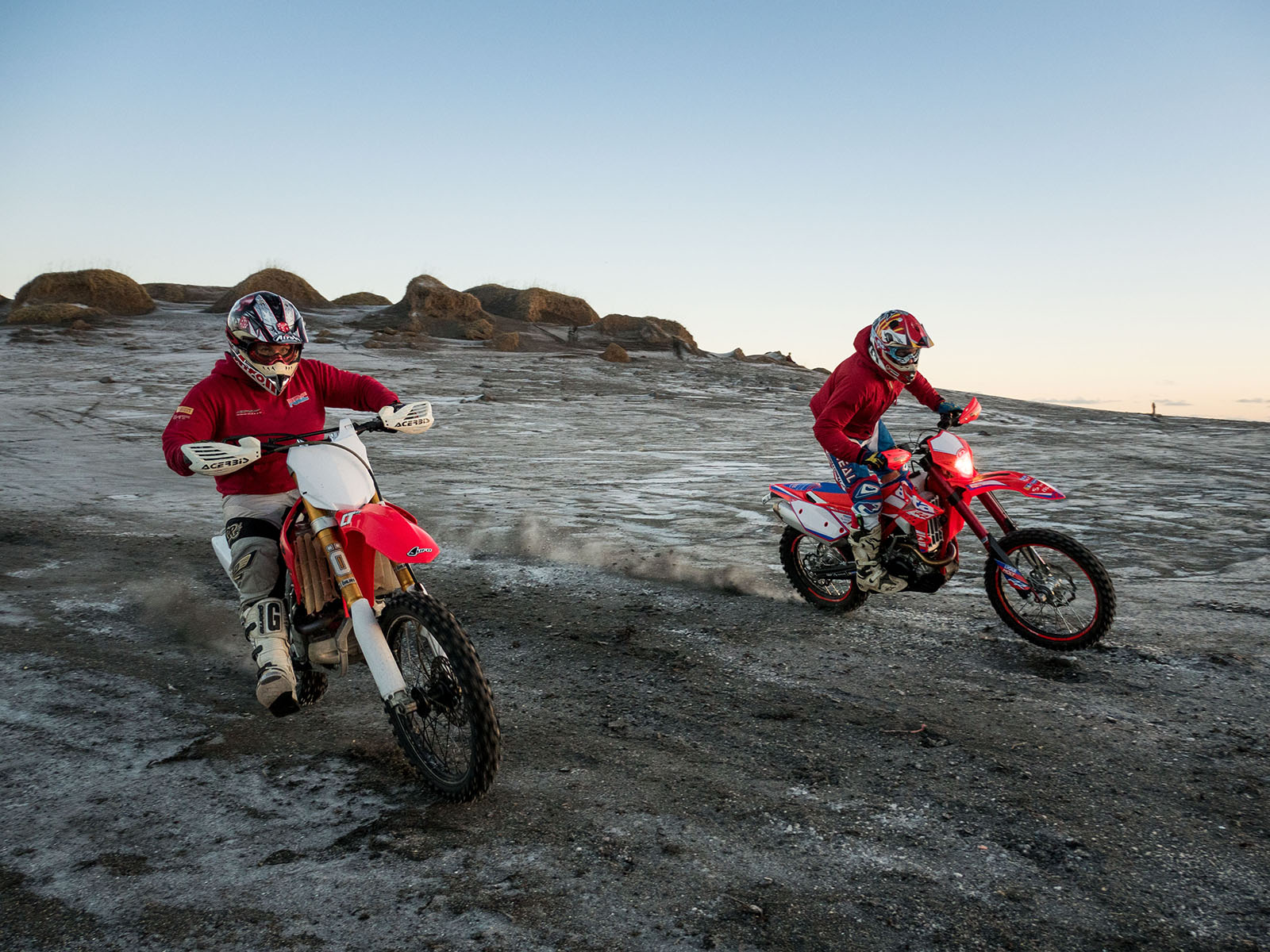 Motocross and endurance riders and husband and wife team Johannes and Gudny
