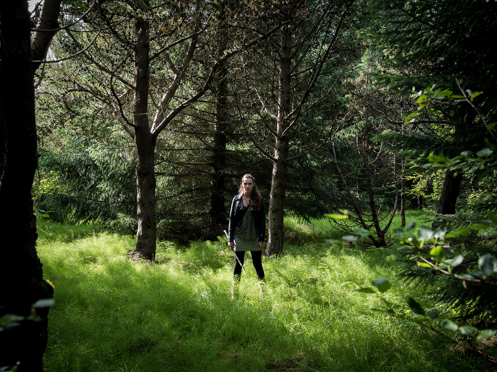 María, artist and photographer in Elliðarárdalur, Reykjavík, Iceland