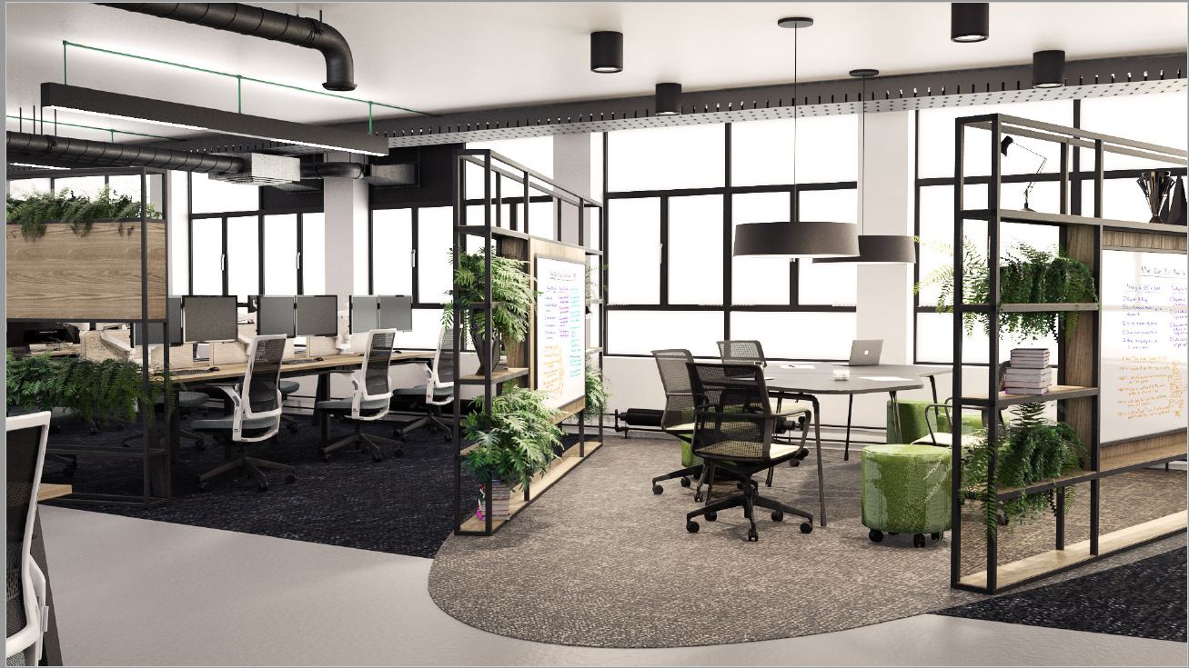 Fitout company's visual of main office planting
