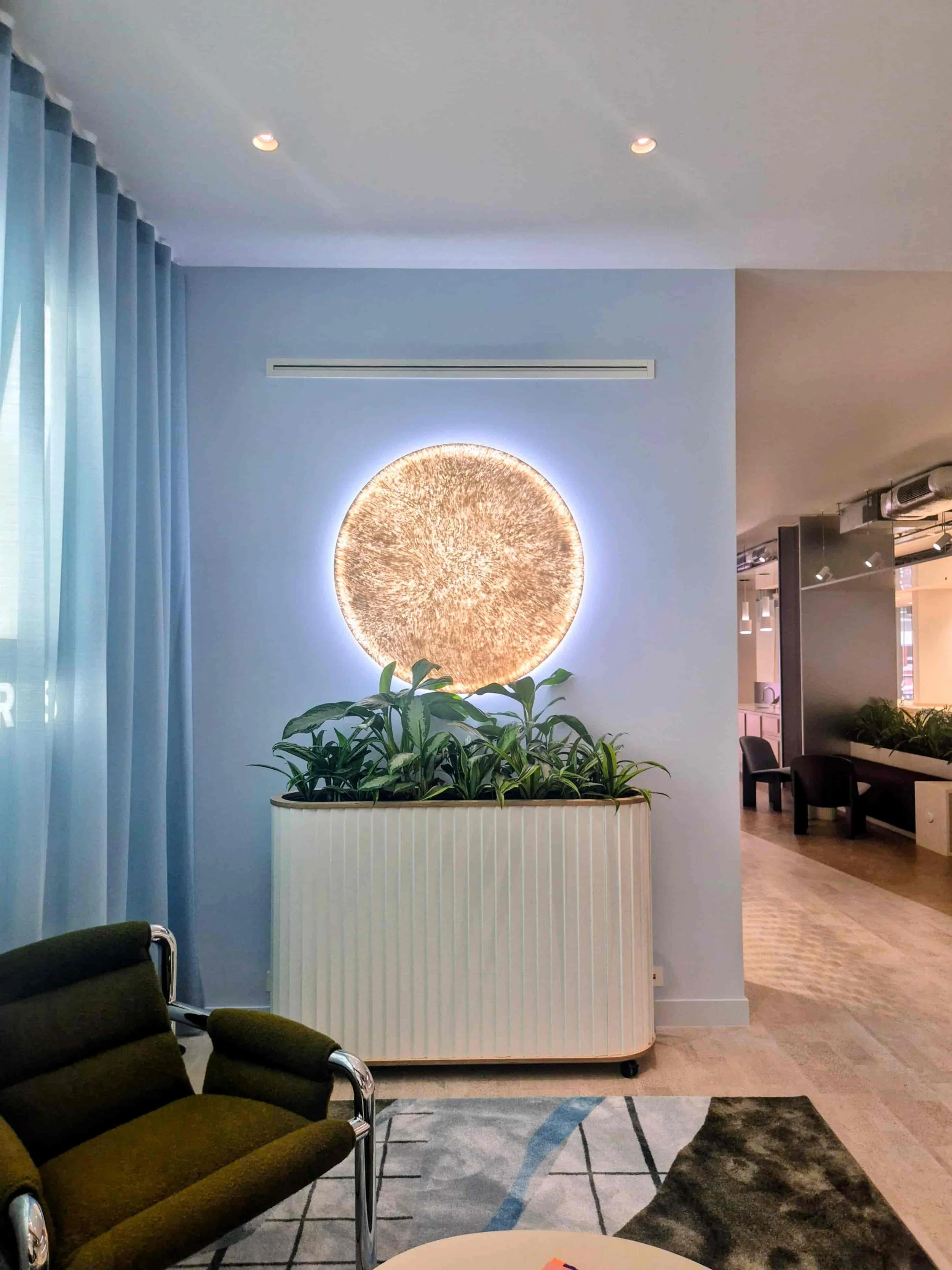 Premium workspace design with indoor plants and greenery