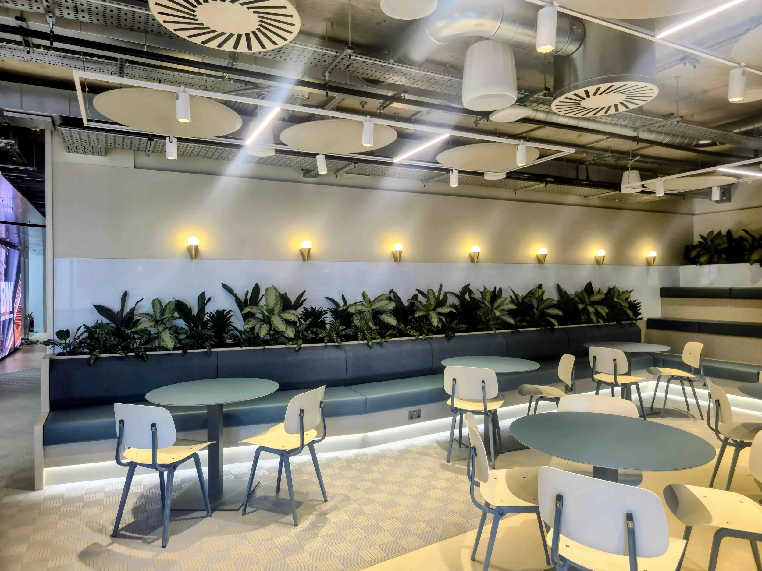 Modern office environment enhanced with integrated planting London