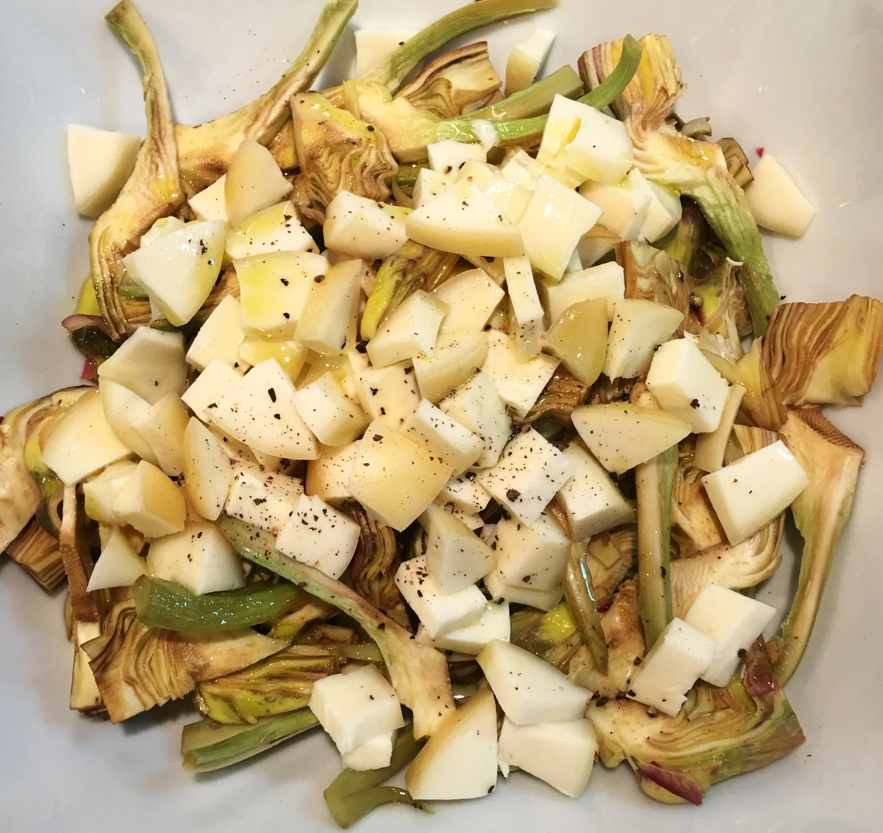 Insalata di Carciofi e Scamorza affumicata