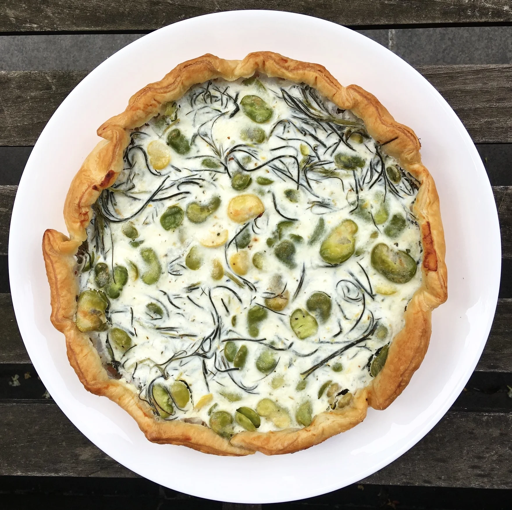 Torta di Agretti e Fave