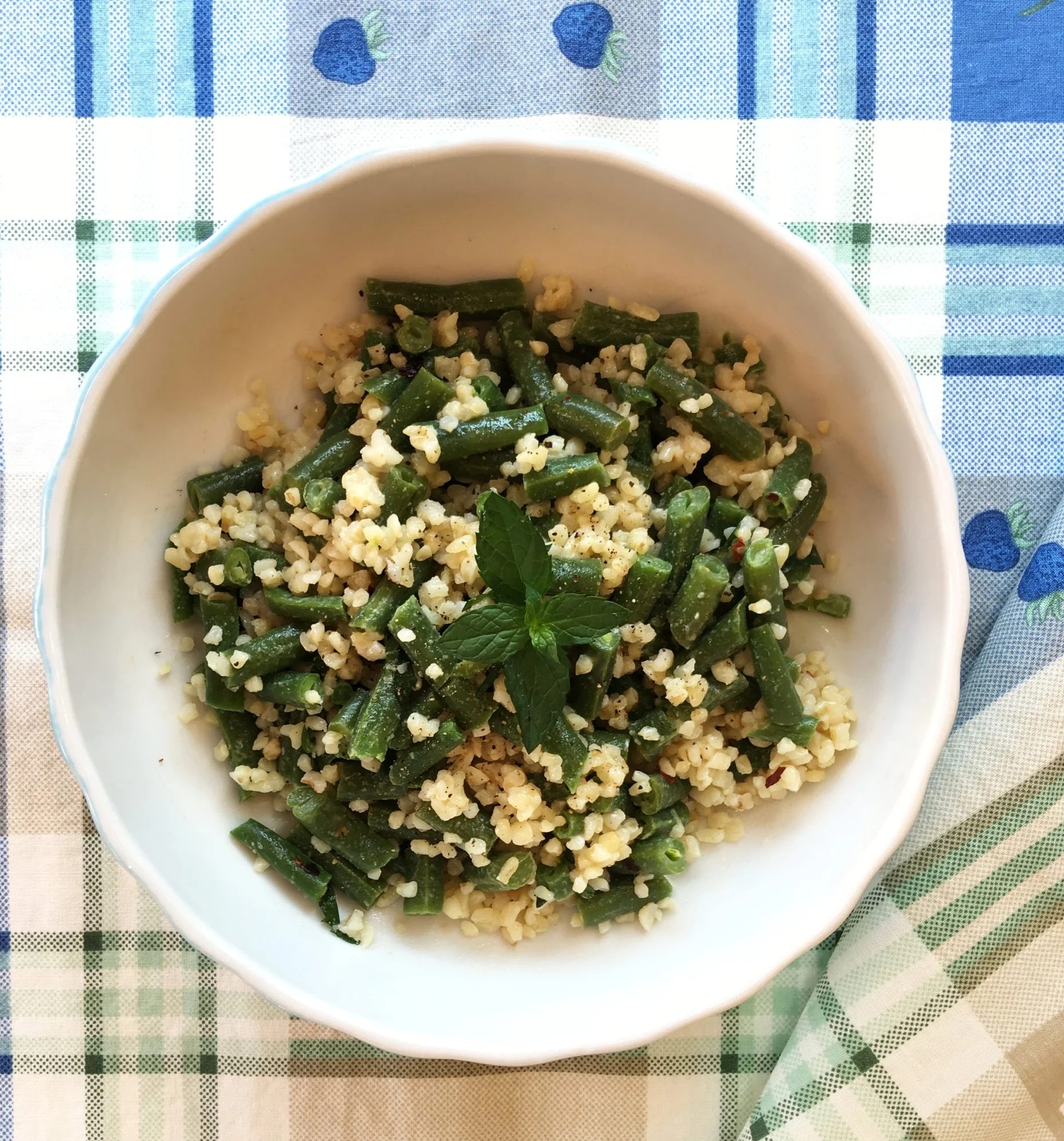 Bulgur con fagiolini al sesamo e menta