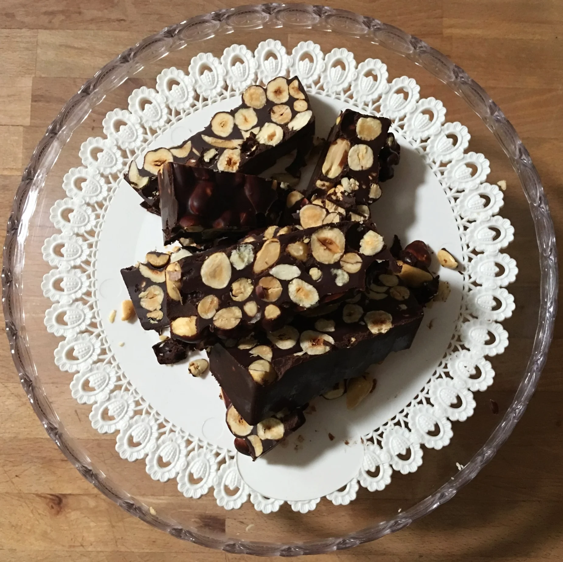 Barrette di cioccolato alla frutta secca