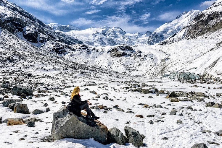 Next to the Morteratsch Glacier