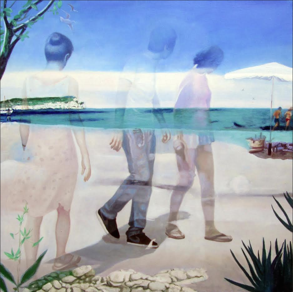 White Sands - Paxos, oil on canvas, 120 x 120 cm