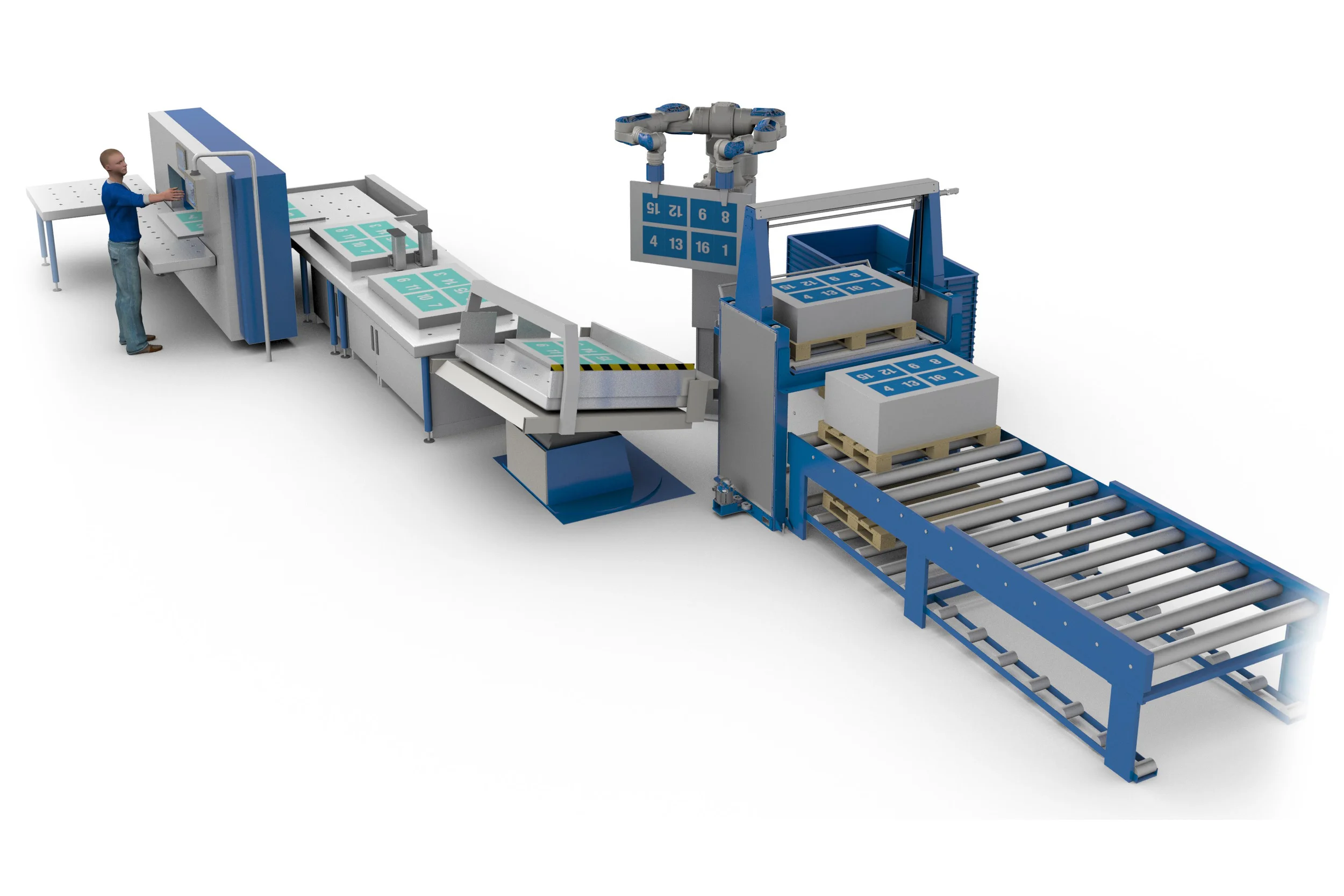 Yaskawa Levanto for 1 sheet cutter and 1 operator back feeding