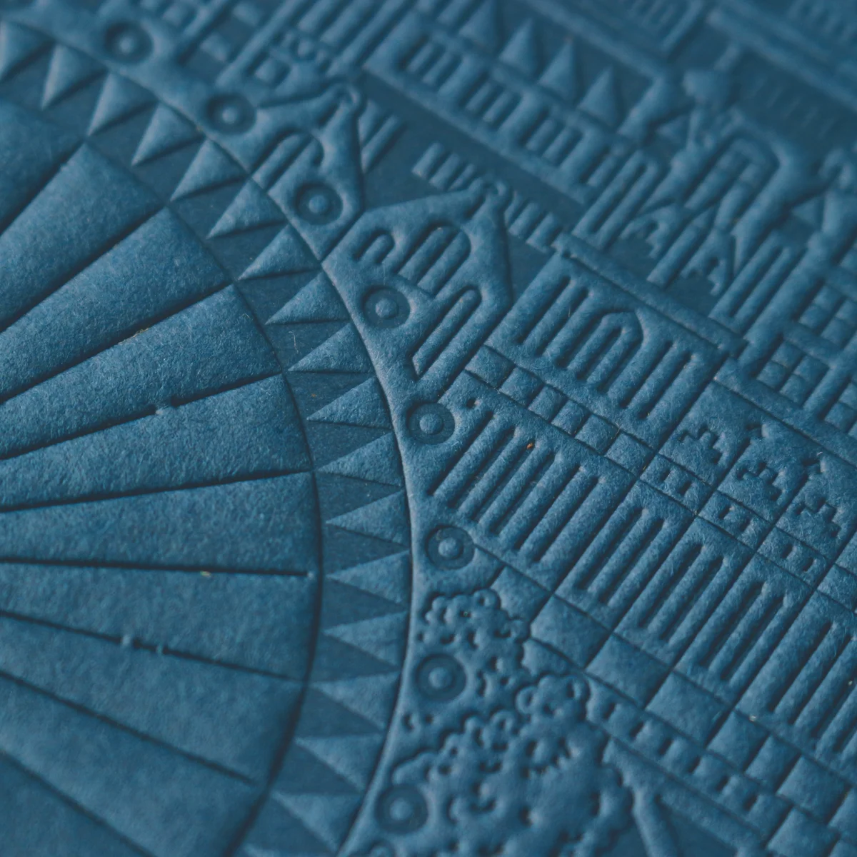 London Debossed Notebooks Close Up Blue 2.jpg