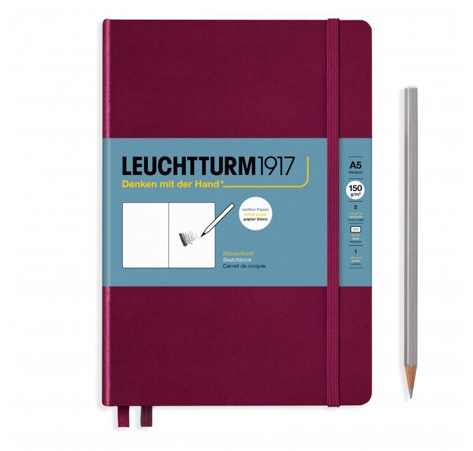 Cuaderno de dibujo Sketchbook Medium A5, papel 150 gr, Port Red — Land of  Paper