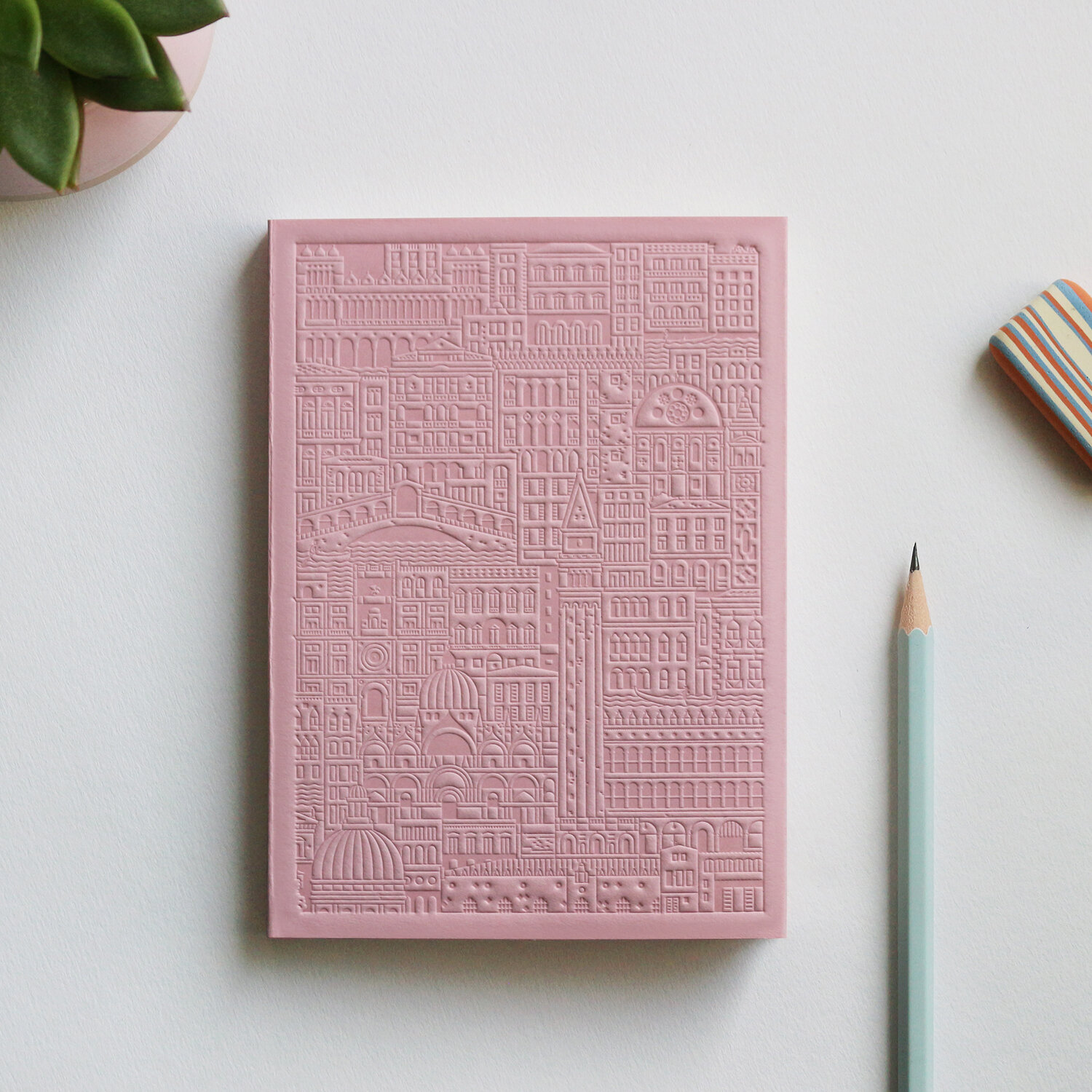 Cuaderno Venecia The City Works rosa