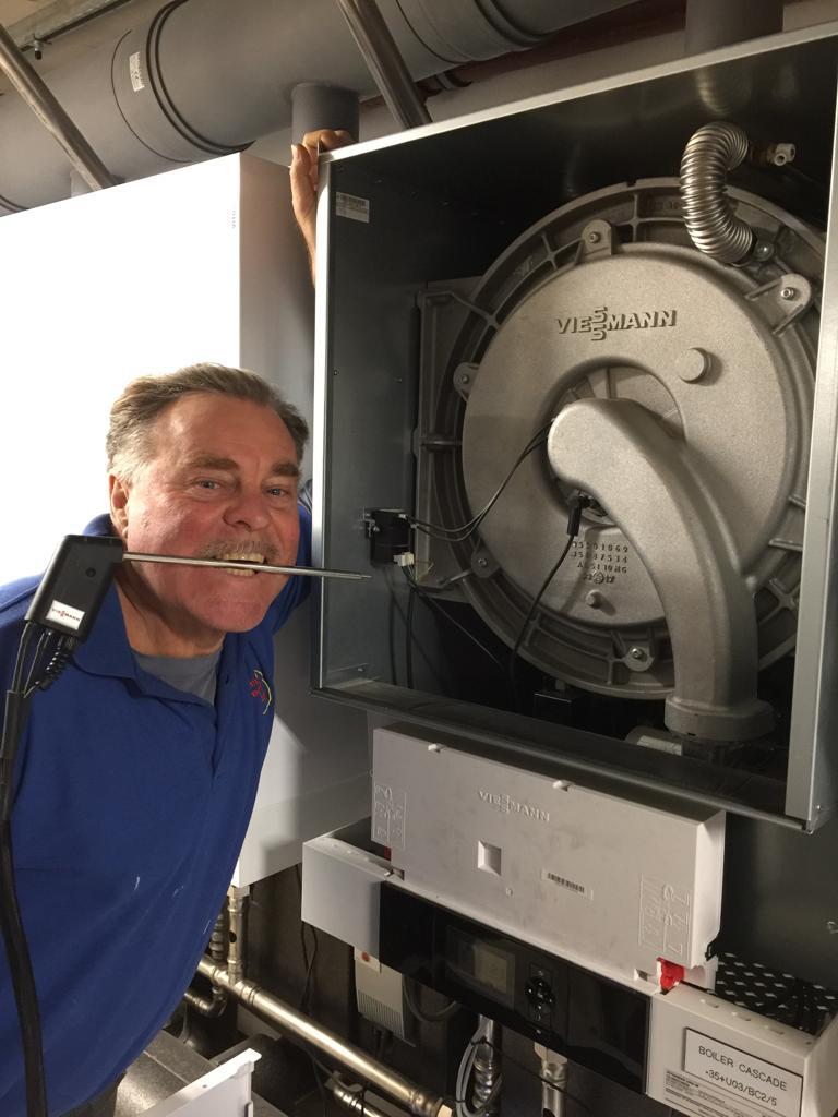 Servicing a 200KW Viessmann Boiler