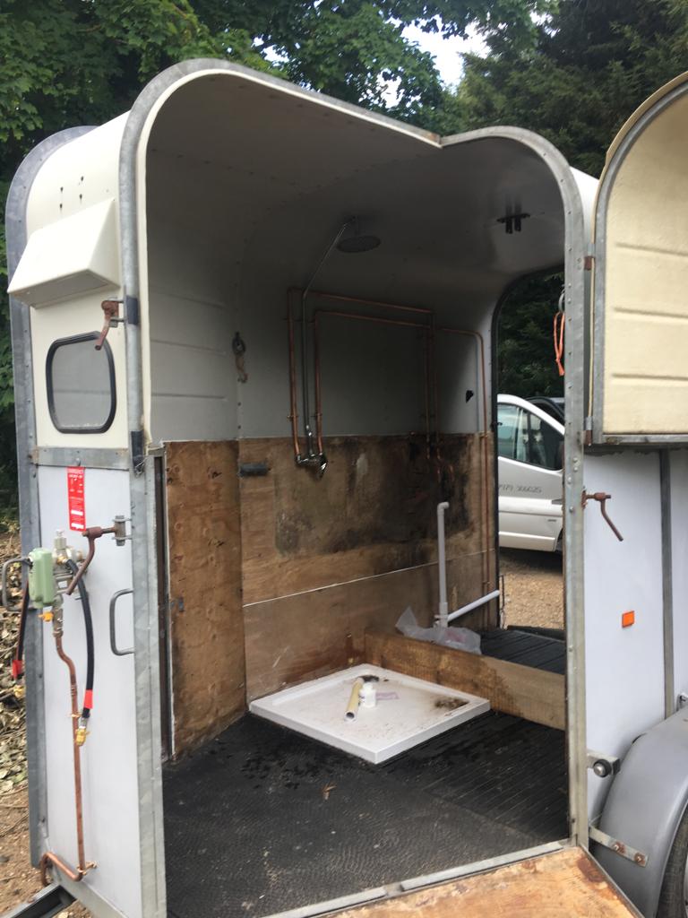 Installing Shower in old Horse Box