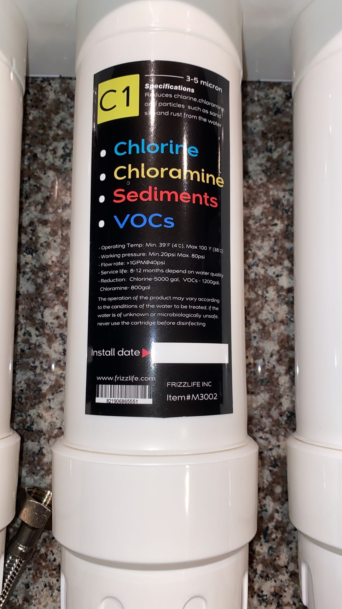 frizzlife 3 stage filter system filters