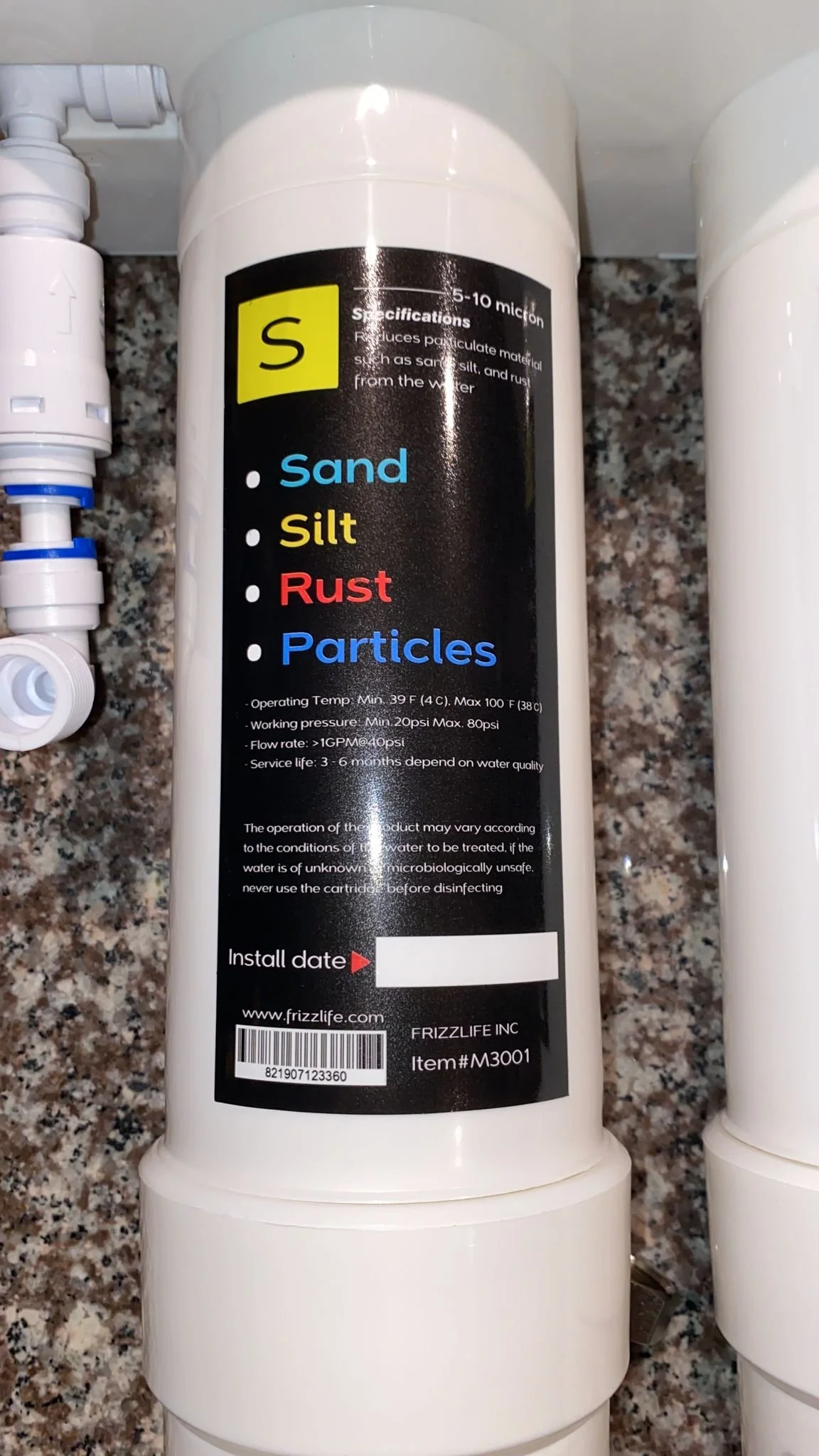 frizzlife 3 stage filter system filters