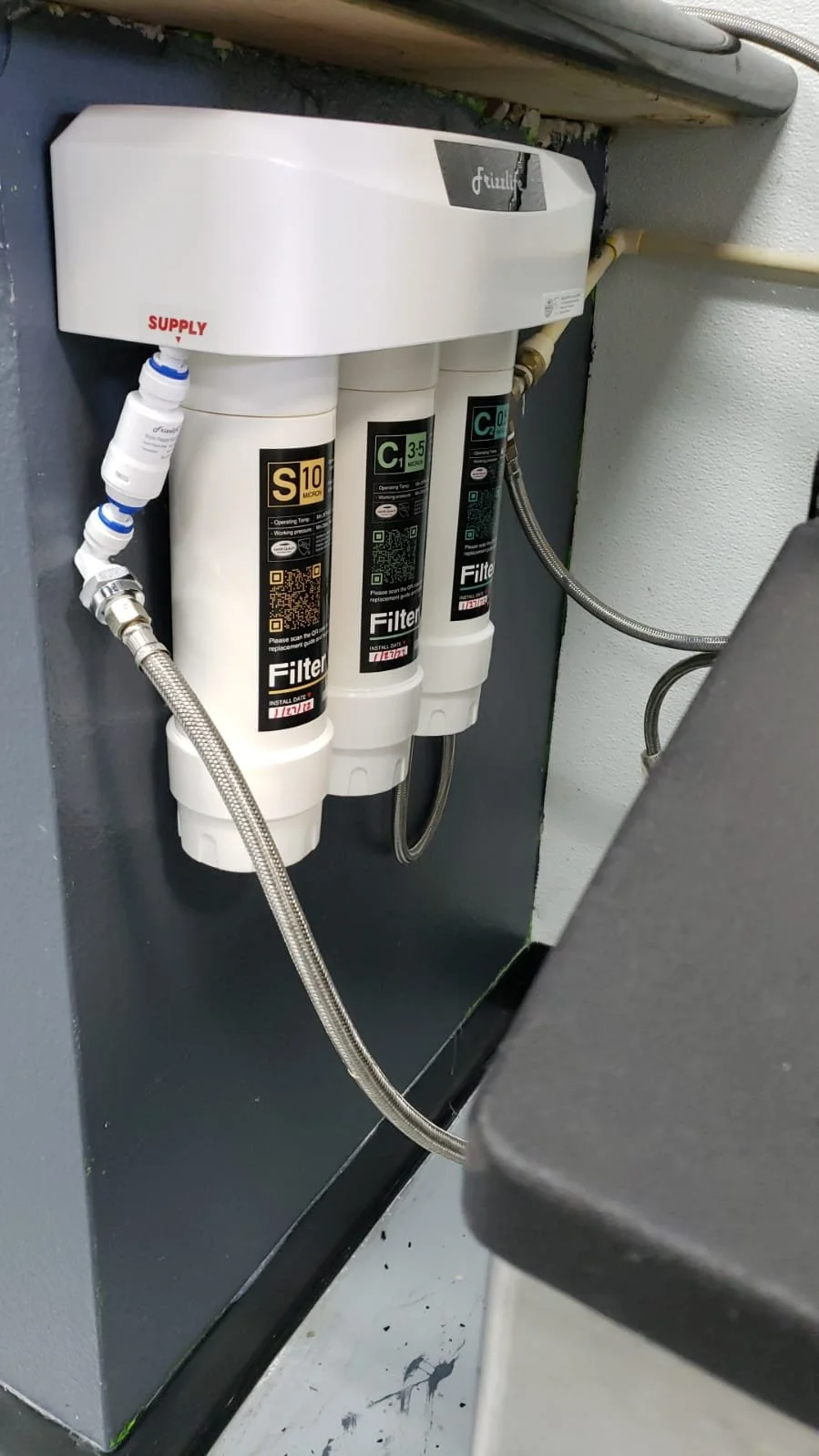 frizzlife 3 stage filter system setup