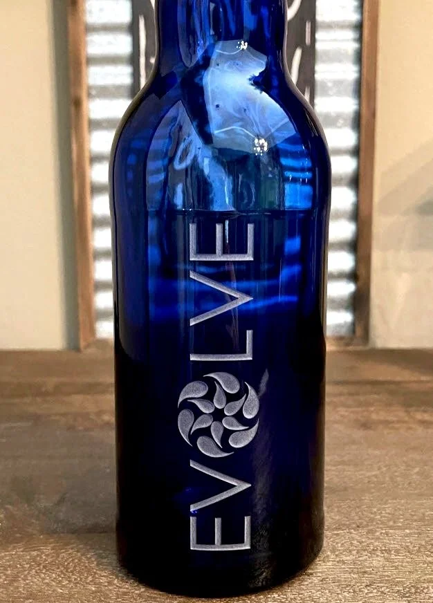 Blue Cobalt Glass Water Bottles