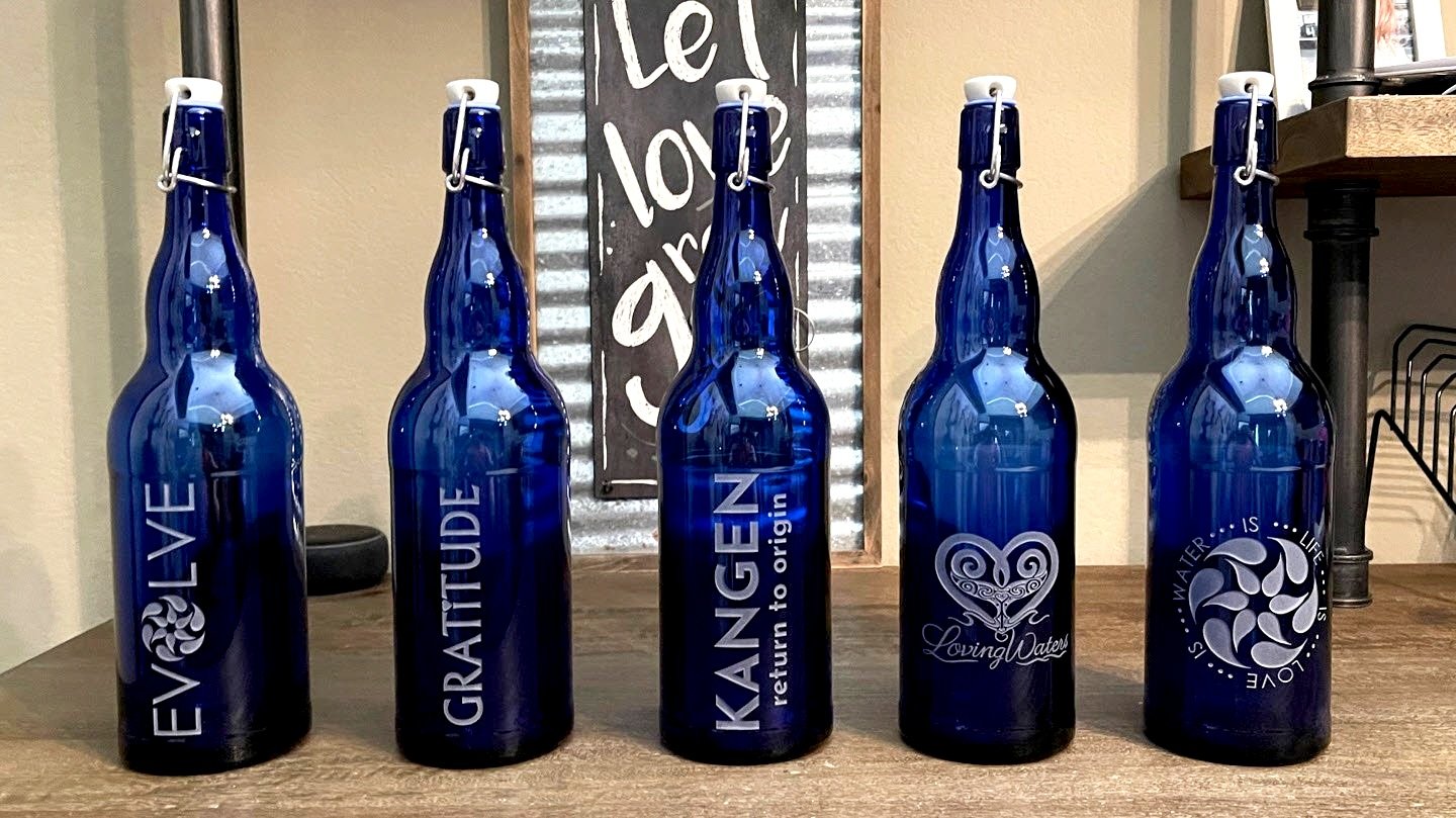 Blue Cobalt Glass Water Bottles