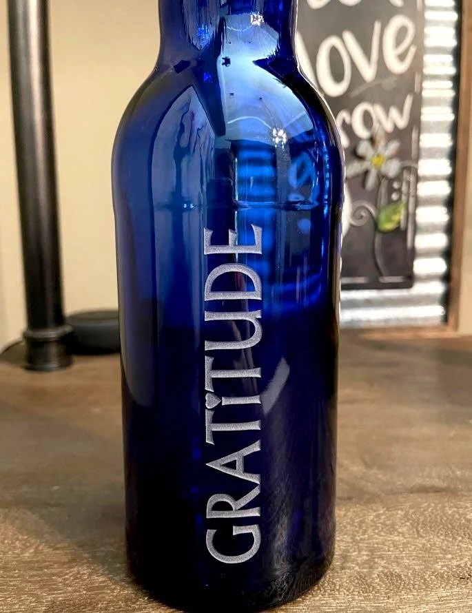 Blue Cobalt Glass Water Bottles