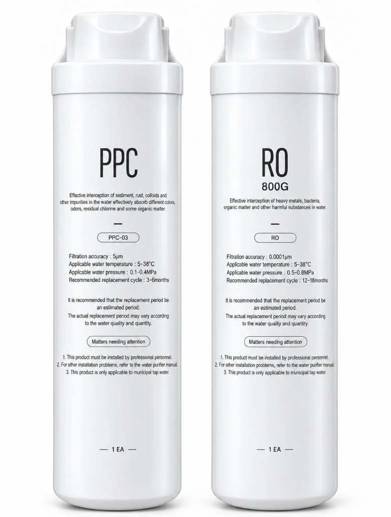 Reinmoson 800GPD Tankless RO System - Replacement Filters