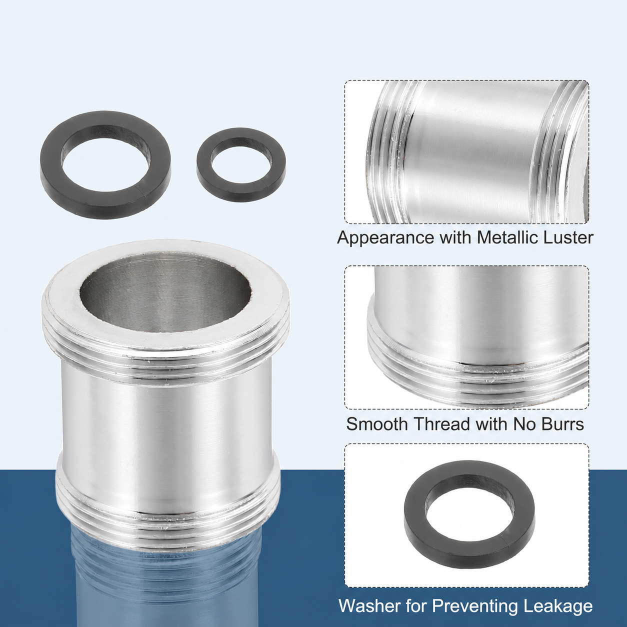 Faucet Adapter – M24 Male to M22 Male, 23 mm