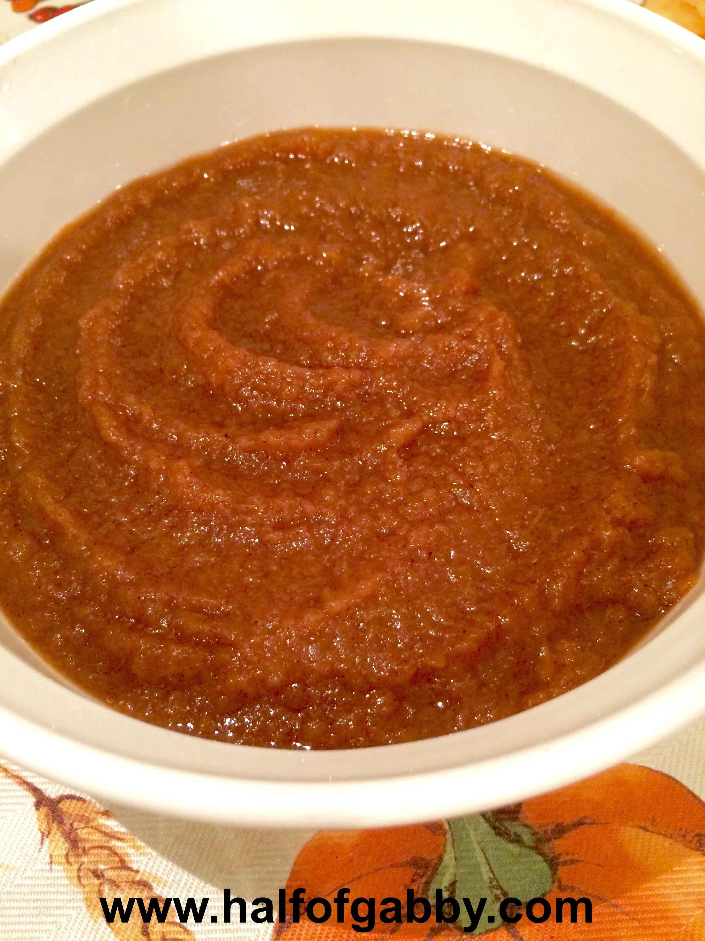 CROCKPOT CINNAMON APPLESAUCE No Sugar Added! — Half of Gabby