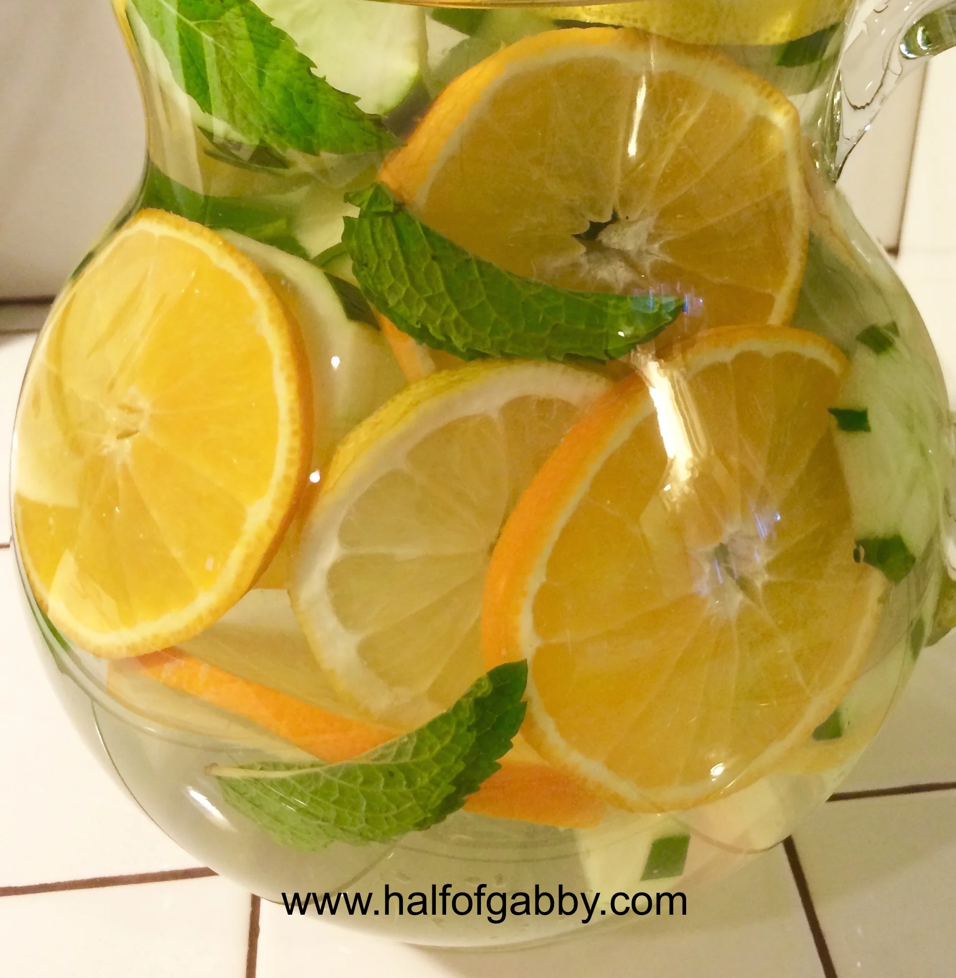 DETOX WATER Lemon Cucumber Mint — Half of Gabby