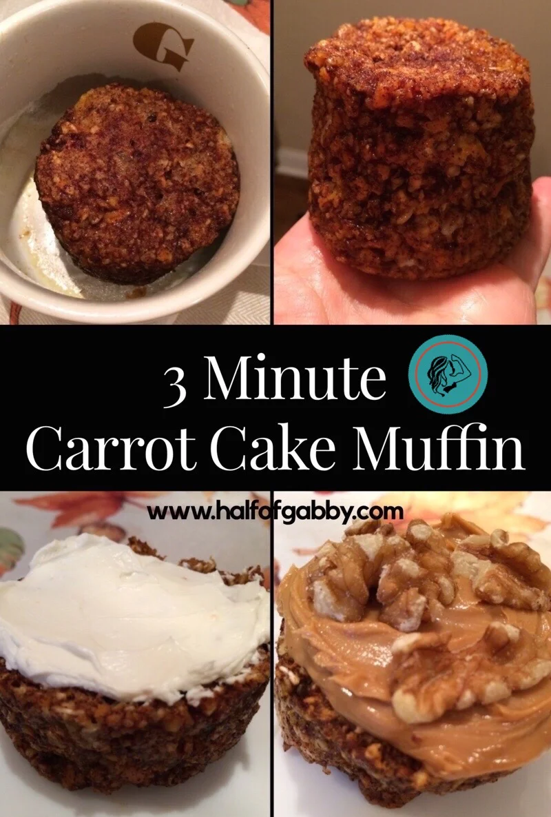 3 Minute Carrot Cake Muffin Recipe