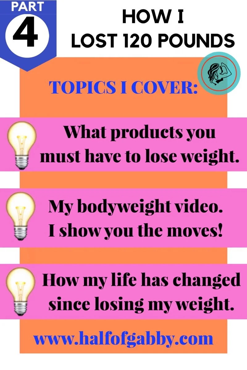 PART 4: HOW I LOST 120 POUNDS