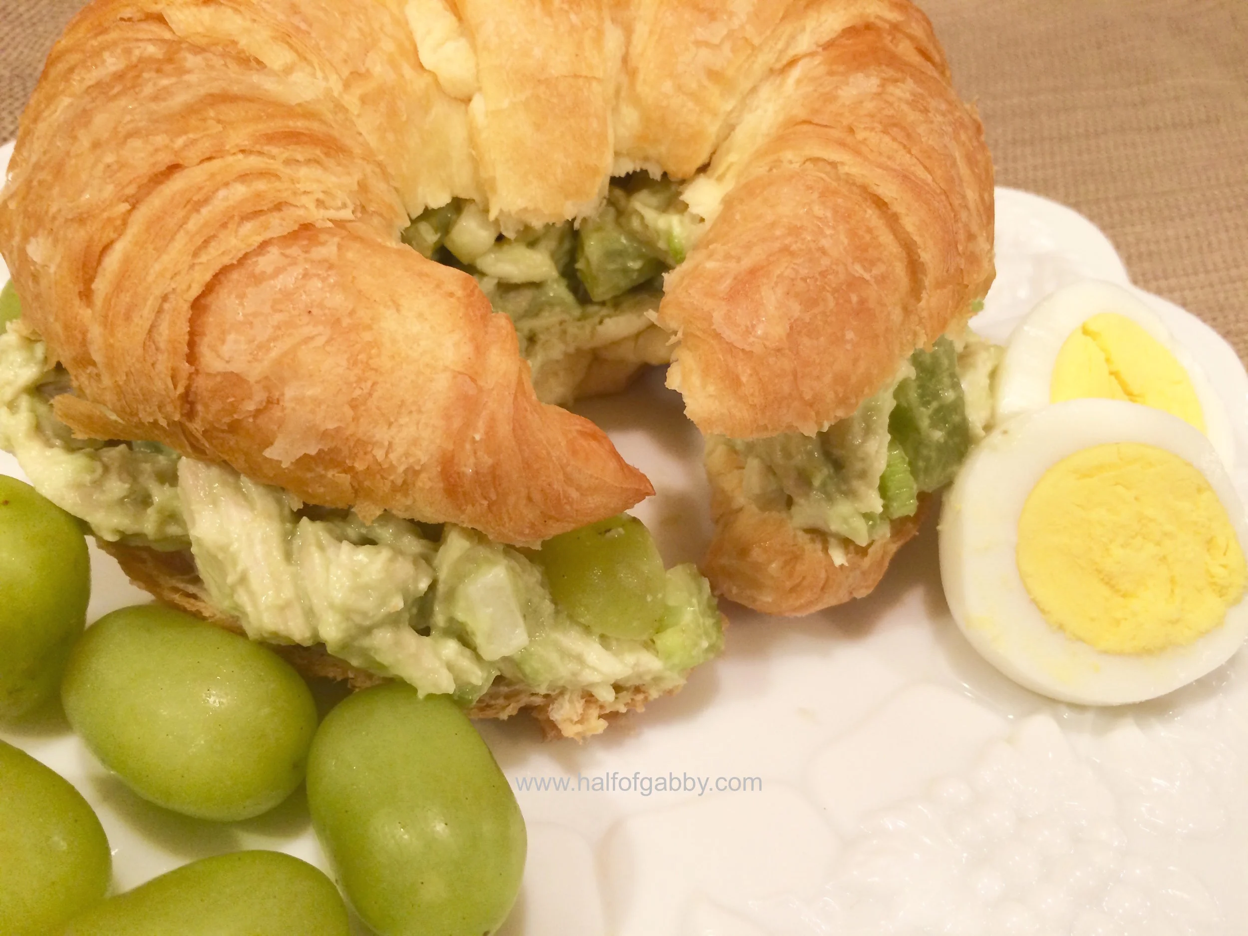AVOCADO & GRAPE CHICKEN SALAD — Half of Gabby