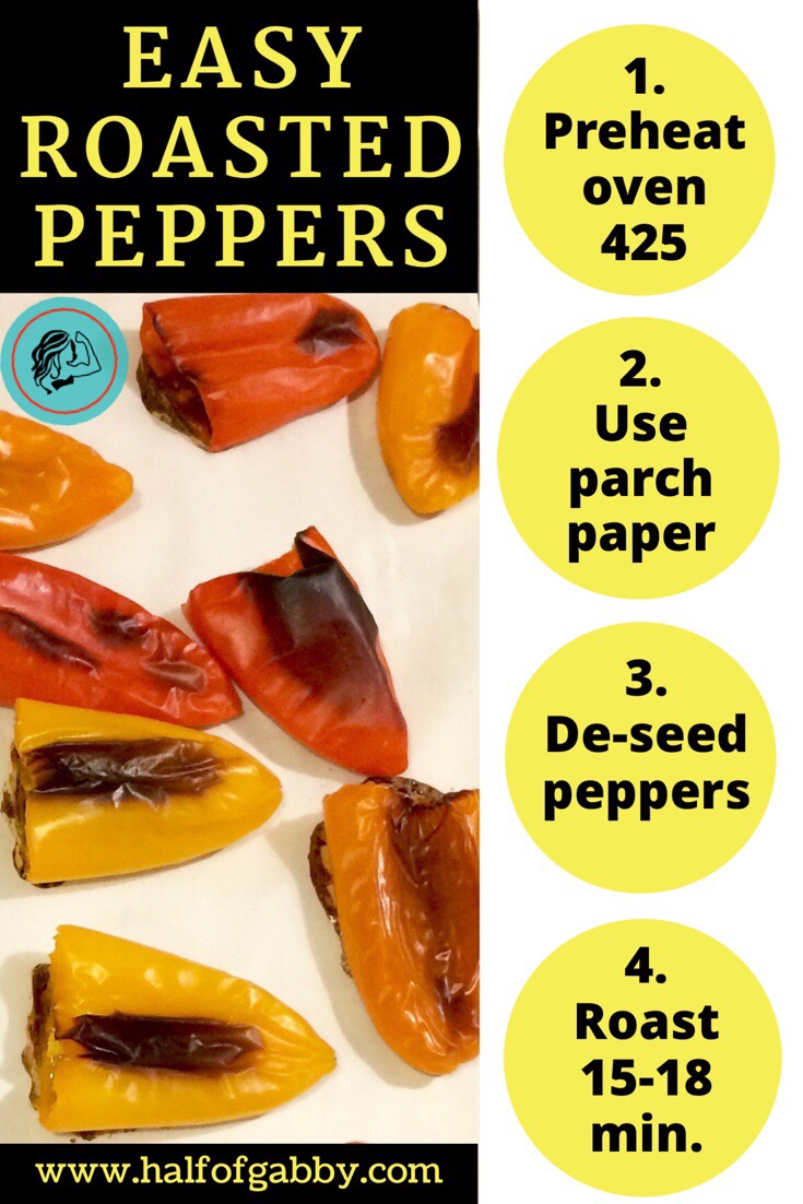 Easy roasted peppers. Yum!