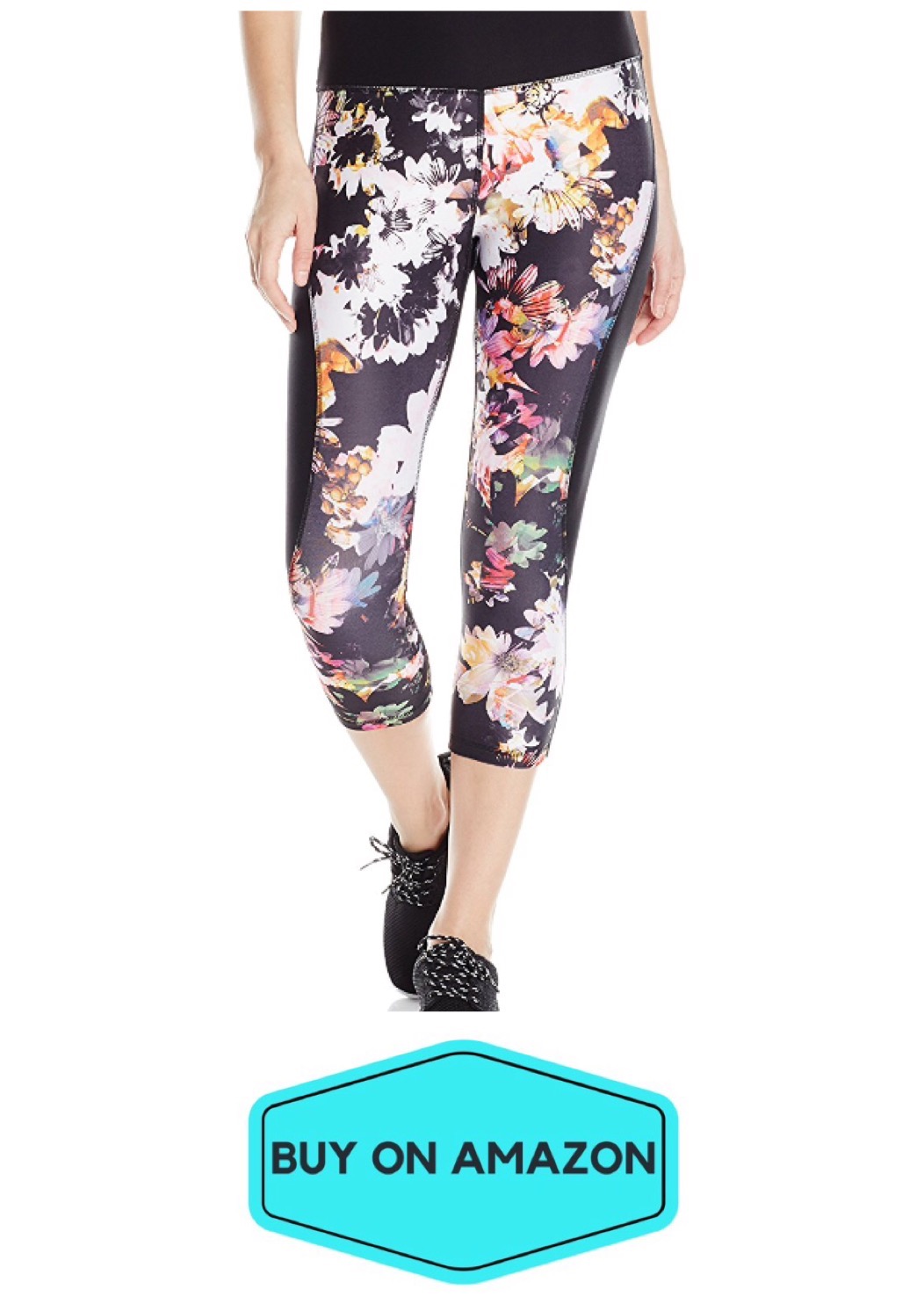 Spalding Night Flower Print Capri Leggings