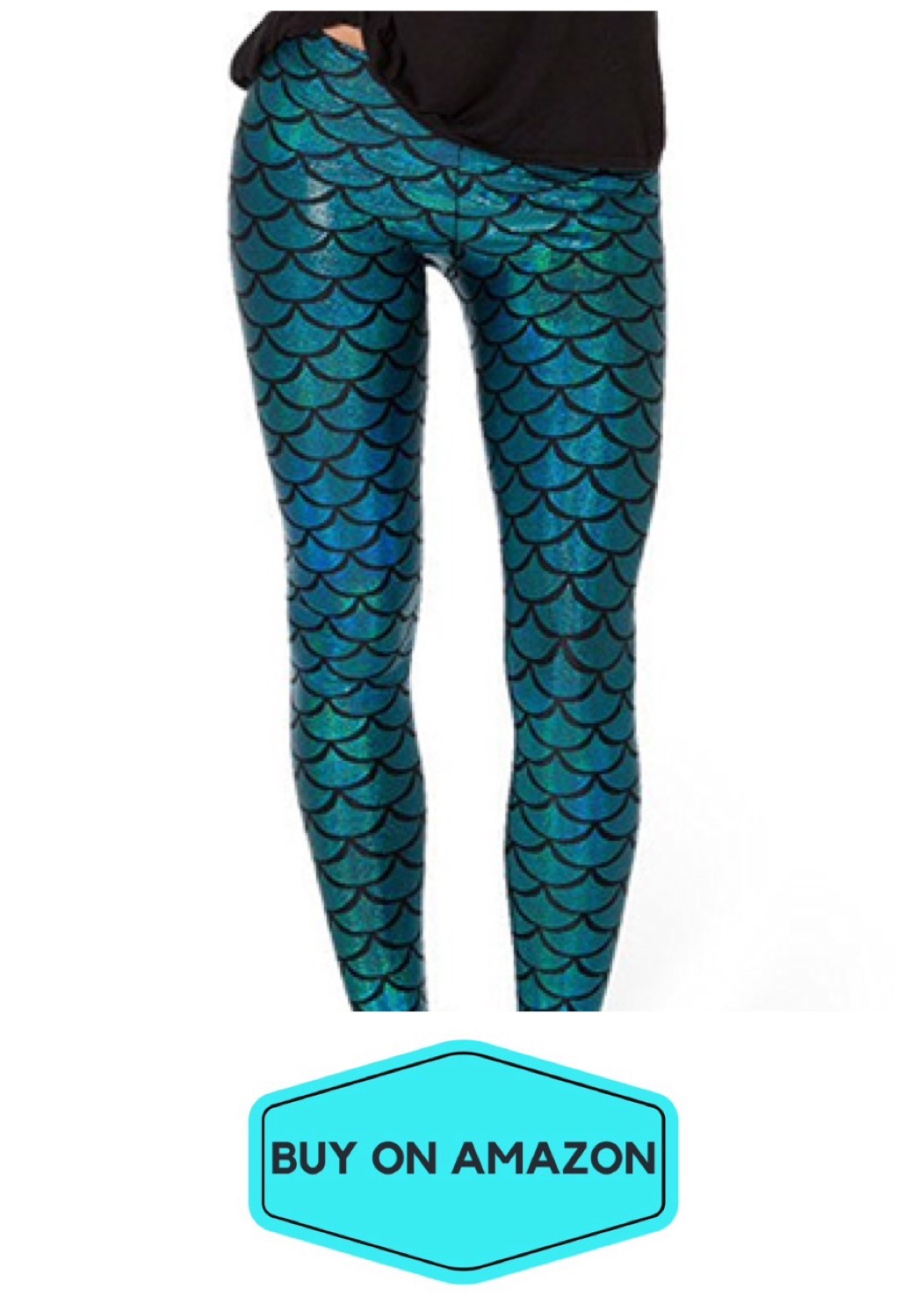 Peacock Blue Mermaid Leggings