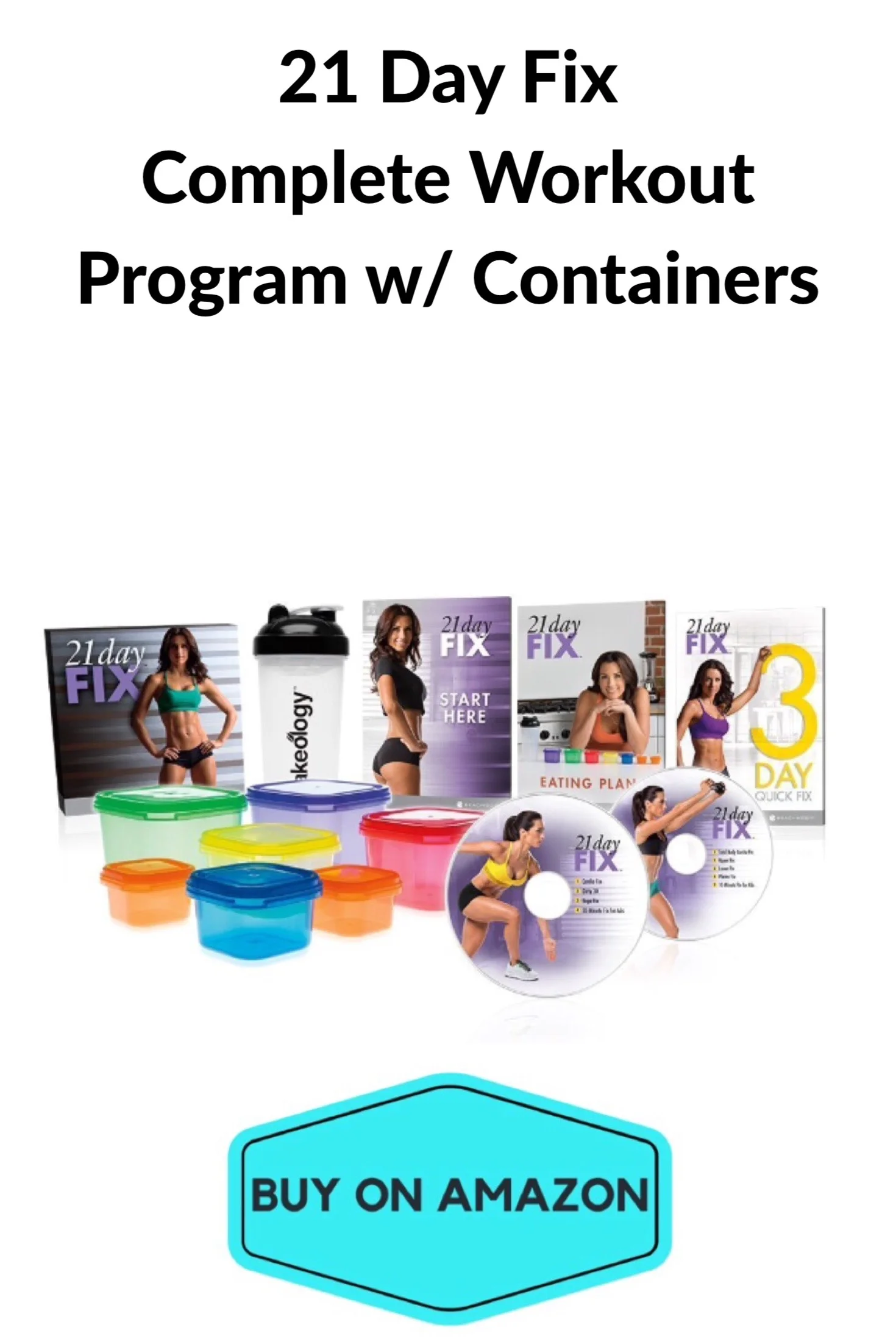 21 Day Fix Workout Program w/ 7 Piece Portion Control Containers