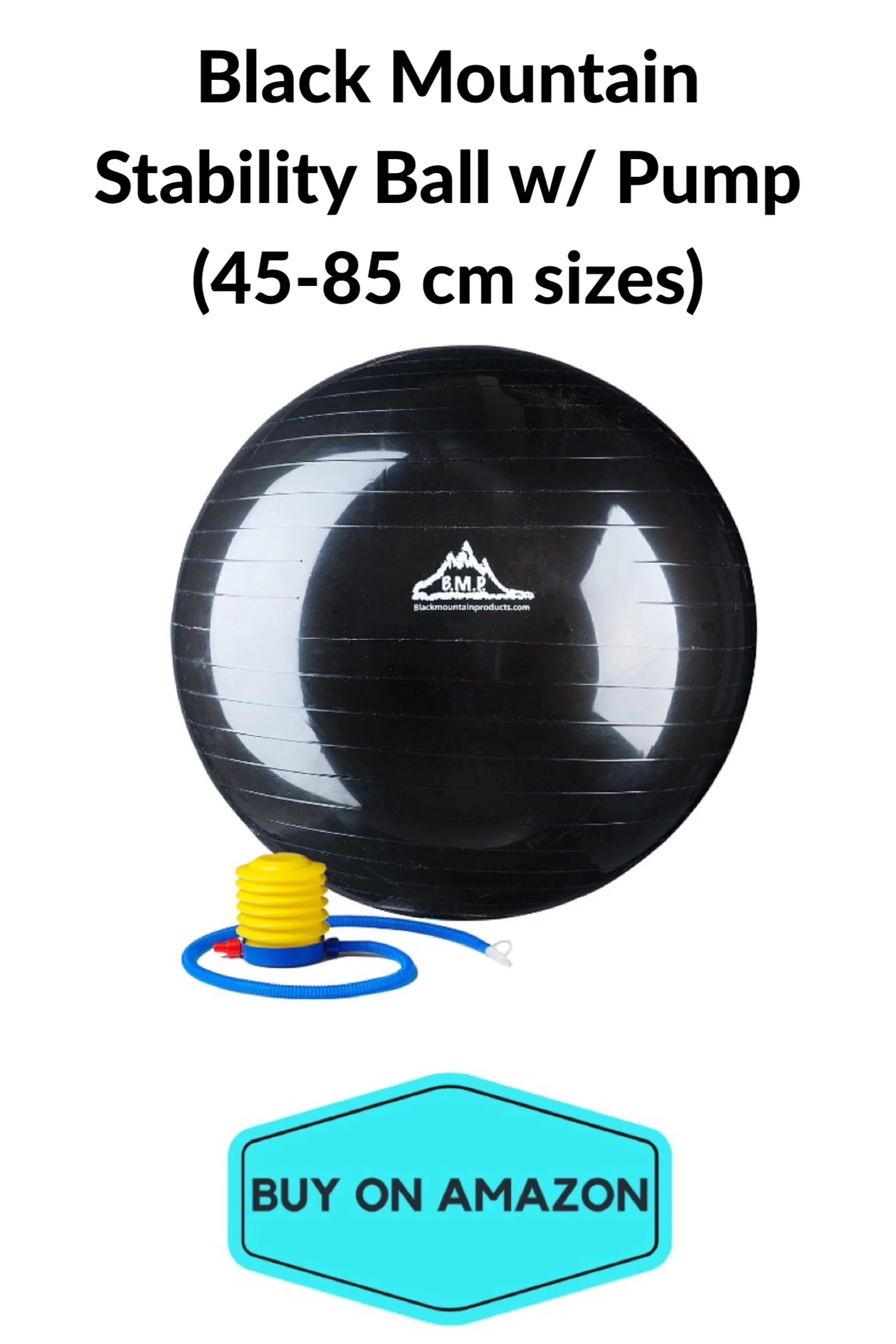 Black Mountain 2000lbs Static Strength Exercise Stability Ball w/ Pump