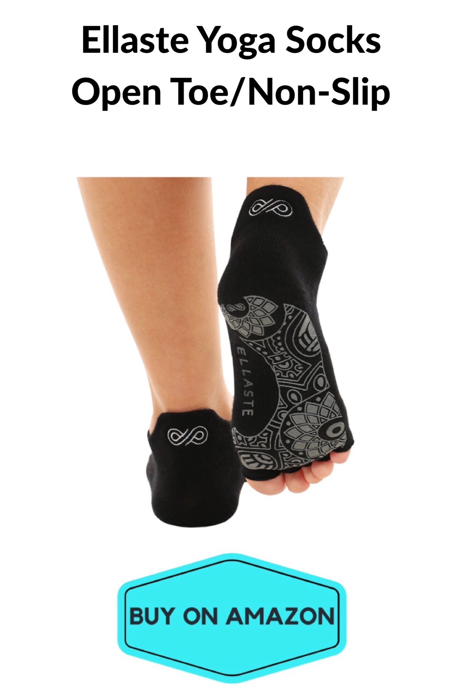 Ellaste Yoga Socks: Open Toe/Non-Slip