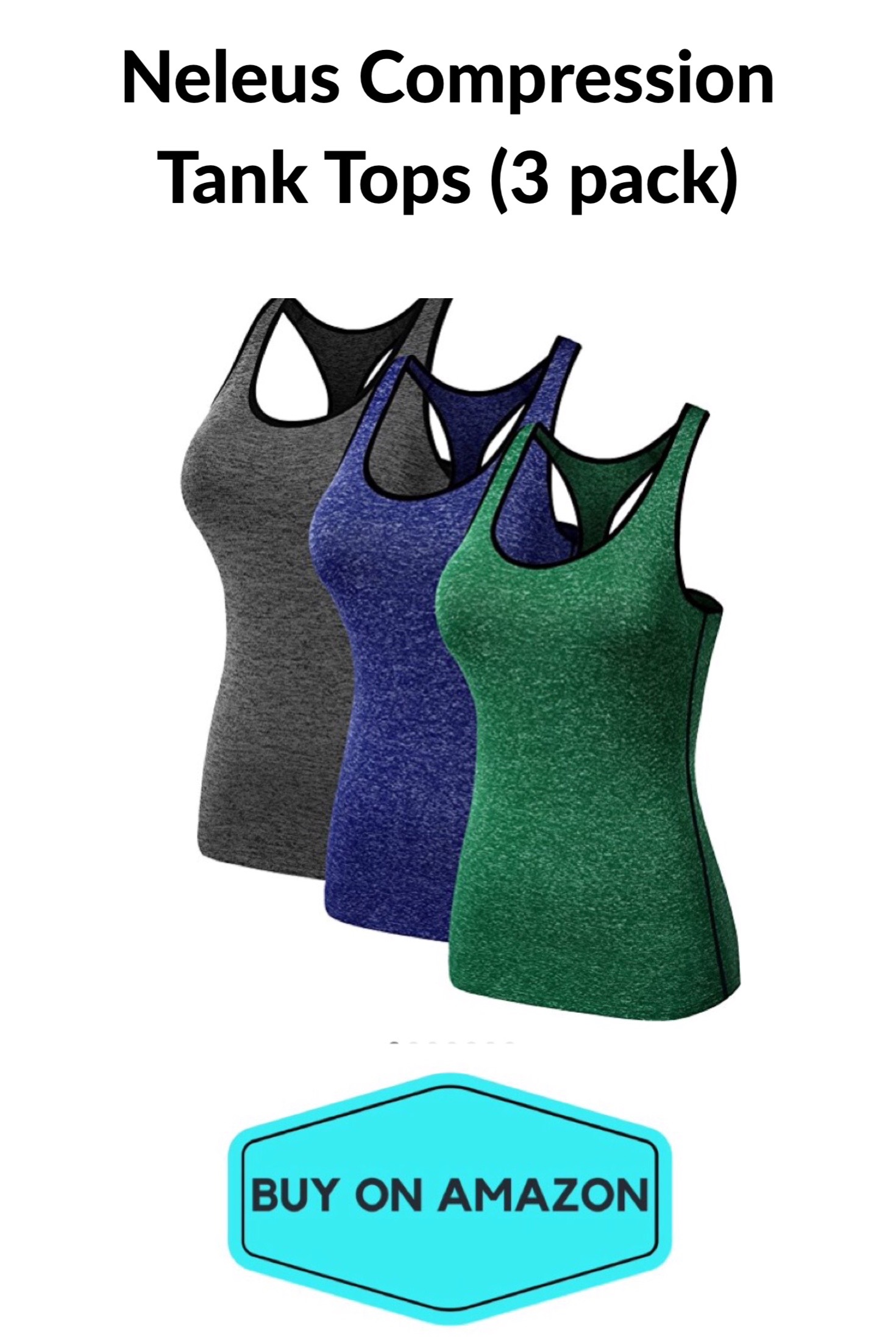 Women's Compression Tanks, 3-pack