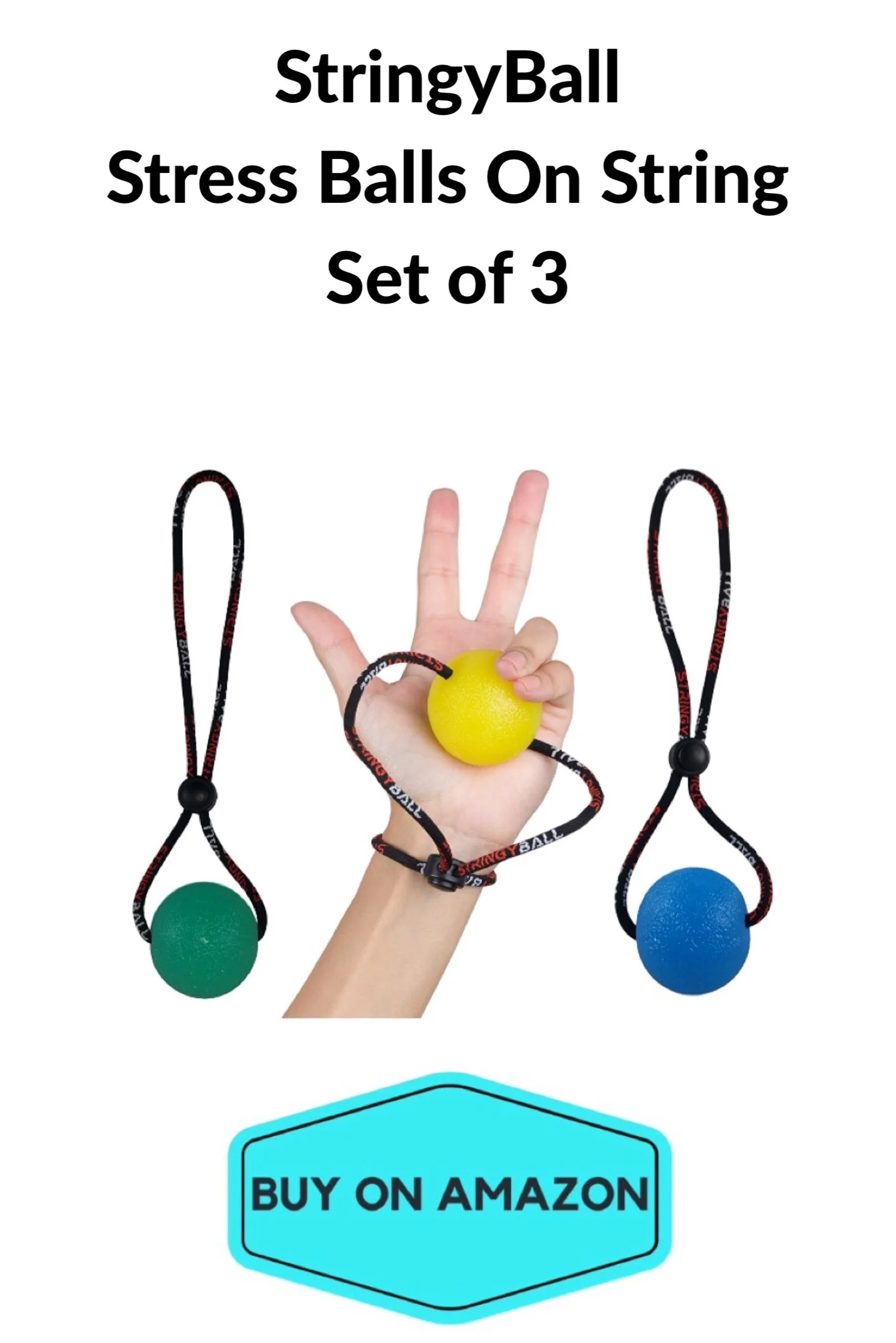 StringyBall Stress Balls on a String