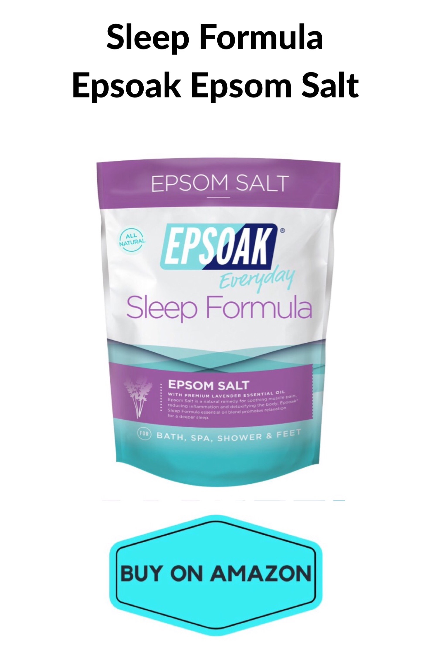 Sleep Formula Epsoak Epsom Salt, 4lbs